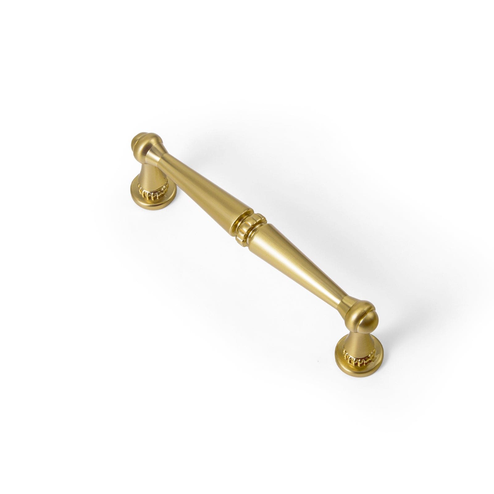 Goo-Ki Brushed Gold / 3.78'' Hole Center / 6 Pack Solid Ancient Vintage Retro Bar Pull for Cupboard Dresser Bathroom