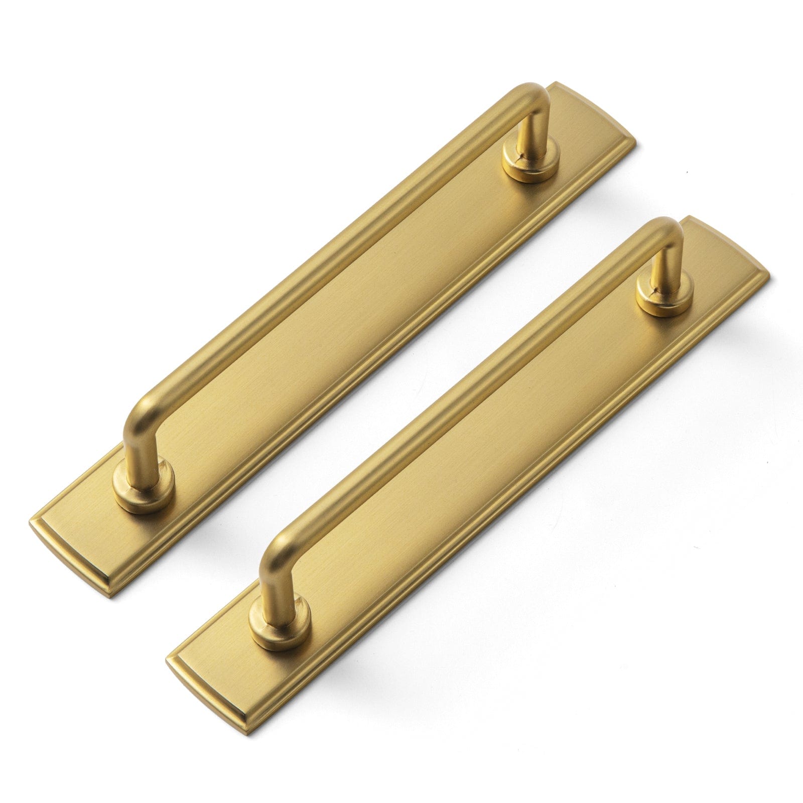 Goo-Ki Brushed Gold / 5'' Hole Center / 2 Pack Cabinet Bar Pulls with Back Plate Vintage Drawer Handles Home Improvement Hardware