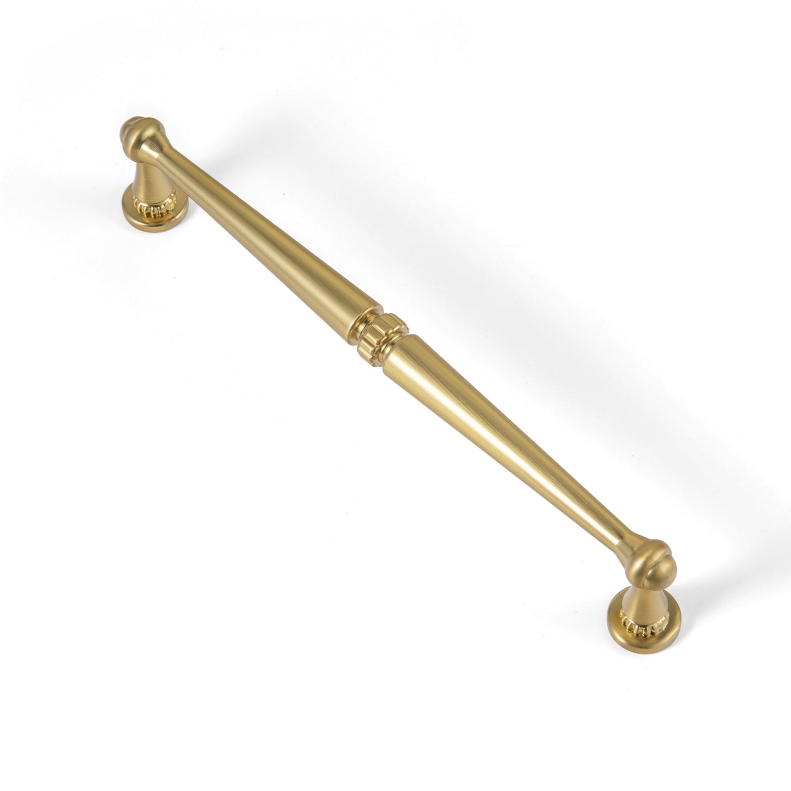 Goo-Ki Brushed Gold / 6.3'' Hole Center / 6 Pack Solid Ancient Vintage Retro Bar Pull for Cupboard Dresser Bathroom