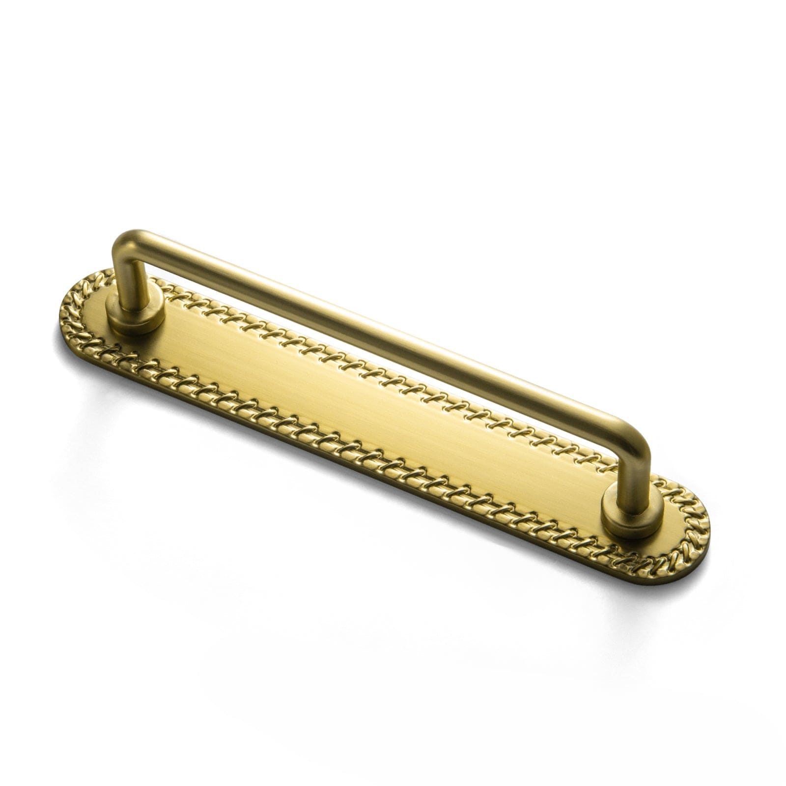 Goo-Ki Brushed Gold / G016 / 5'' Hole Center 2 Pack Cabinet Bar Pulls with Back Plate Vintage Drawer Handles Home Improvement Hardware
