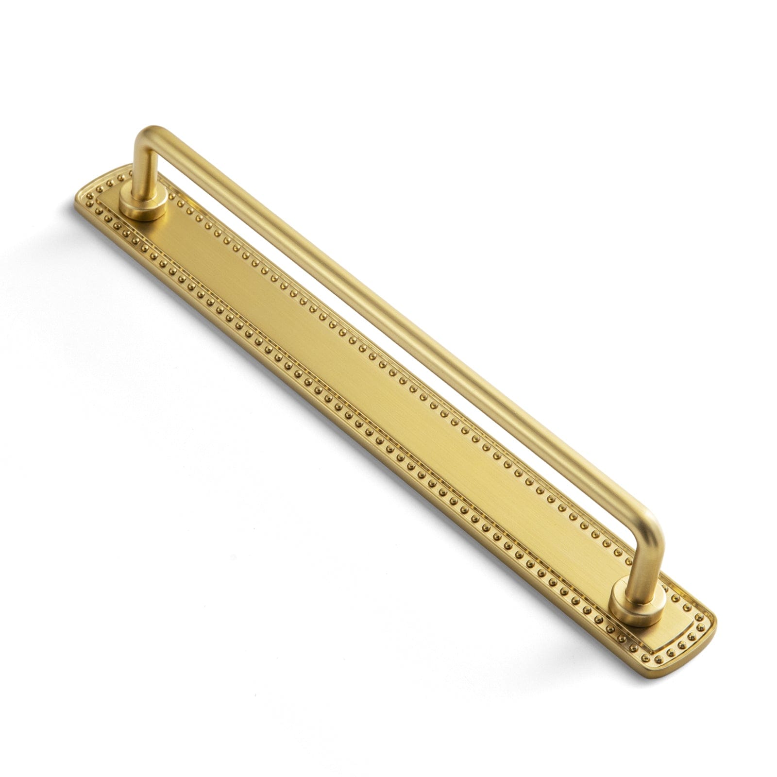 Goo-Ki Brushed Gold / G018 / 7.6'' Hole Center 2 Pack Cabinet Bar Pulls with Back Plate Vintage Drawer Handles Home Improvement Hardware