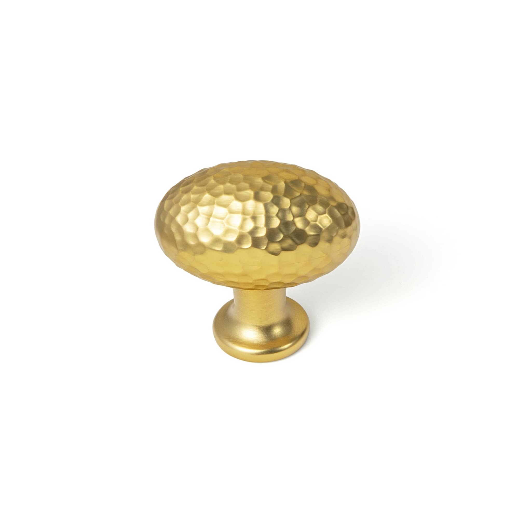 Goo-Ki Brushed Gold / Knob / 6 Pack Hammered Texture Oval Cabinet Knobs, Egg Shaped Solid Zinc Alloy Drawer Furniture Knobs for Kitchen Cabinets