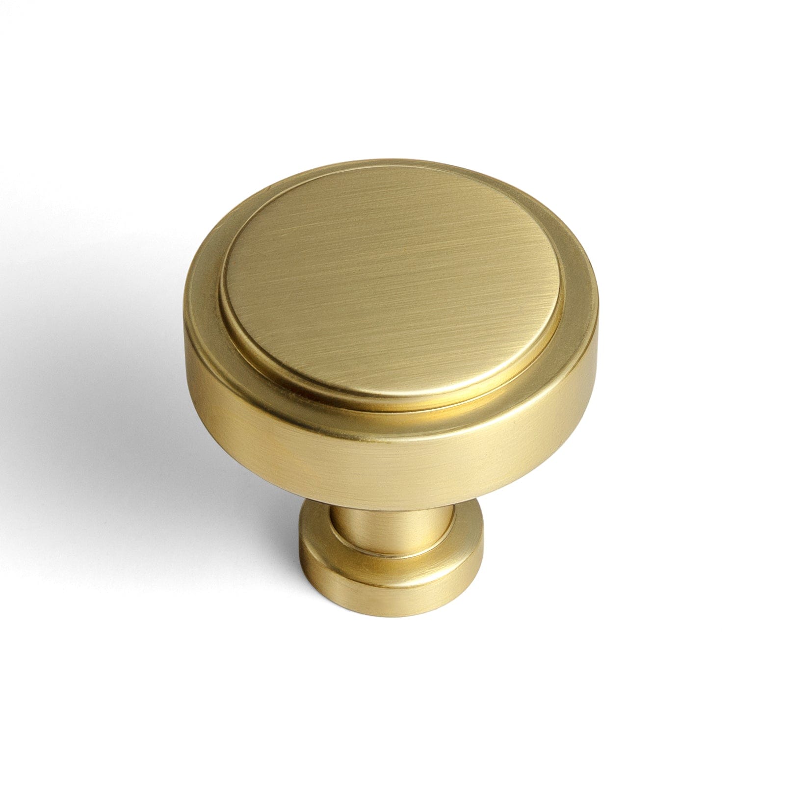 Goo-Ki Brushed Gold / Knob / 6 Pack Simple Cylindrical Zinc Alloy Drawer Knob with Elegant Design