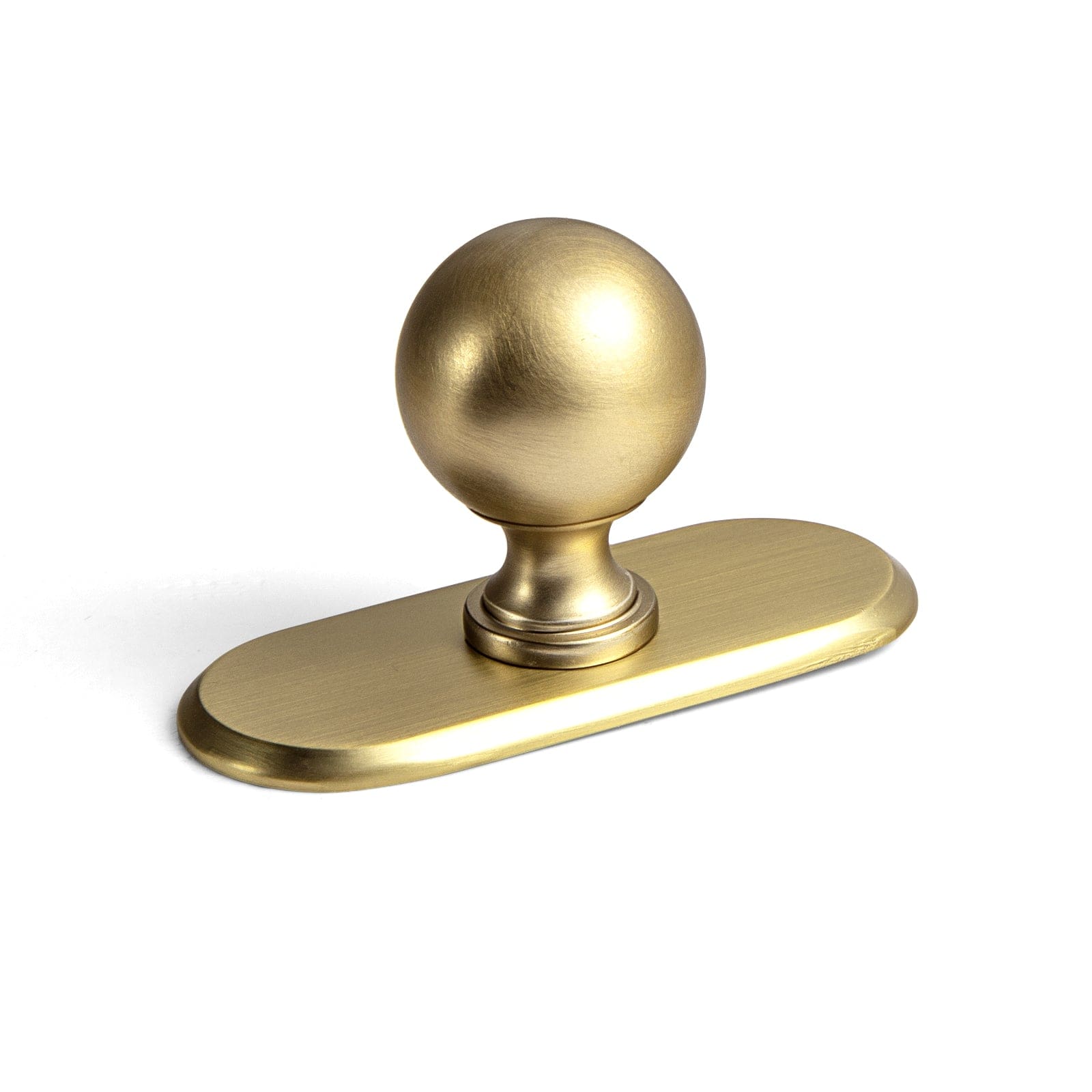 Goo-Ki Brushed Gold / Knob with Back Plate G021 / 6 Pack Stylish Zinc Alloy Cabinet Knobs Classic Round Design Durable Cabinet Handles