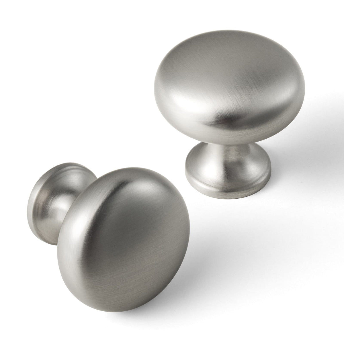 Goo-Ki Brushed Nickel / 1.5'' Knob / 6 Pack Multi-colored Classic Drawer Knob Mushroom Round Cabinet Knob