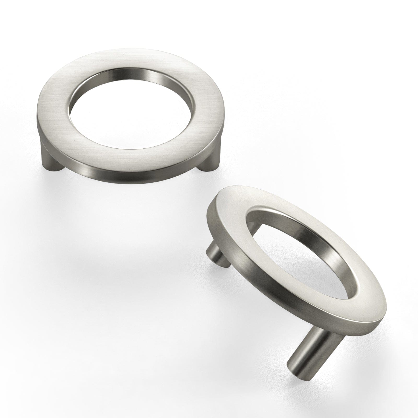 Goo-Ki Brushed Nickel / 1.9'' Hole Center / 6 Pack Circular Luxury Ring Pull Casual Cabinet Pulls for Drawer Cupboard