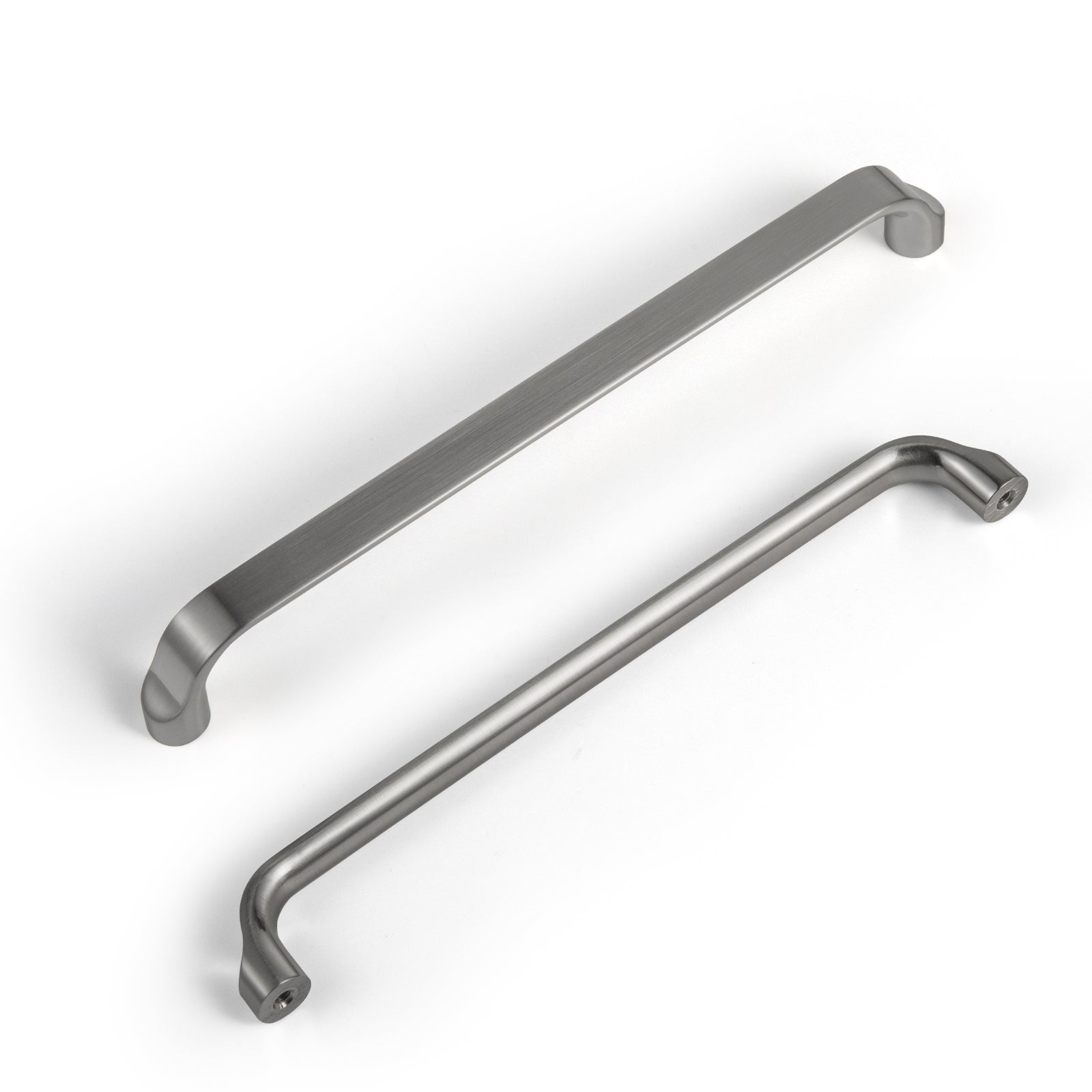 Goo-Ki Brushed Nickel / 7.6'' Hole Center / 12 Pack Modern Drawer Handle for Kitchen Smooth Bar Pulls Cabinet Hardware for Bedroom