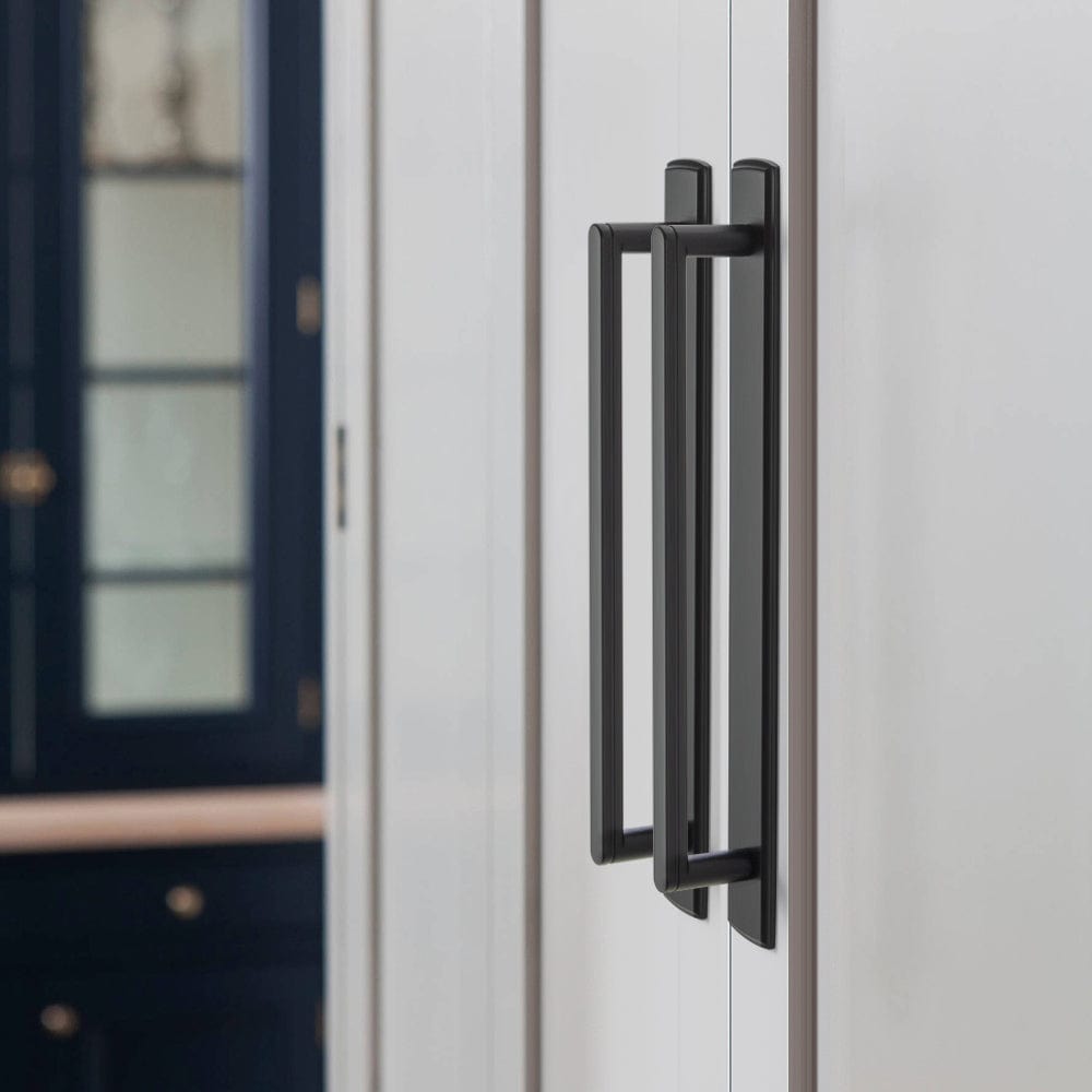 Goo-Ki Cabinet Handles with Back Plate Vintage Kitchen Drawer Pulls with Subtle Curves