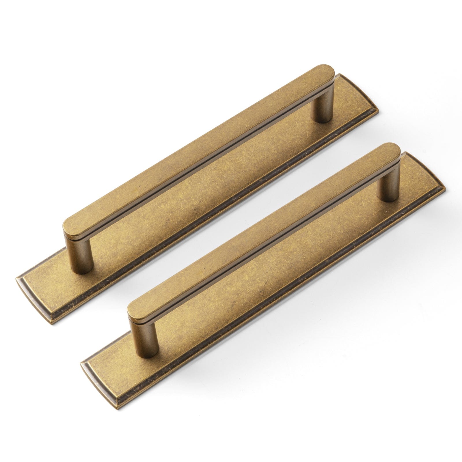 2 Pack Cabinet Handles with Back Plate Vintage Kitchen Drawer Pulls with Subtle Curves Champagne Bronze / G011 / 3'' Hole Center 2 Pack Cabinet Handles with Back Plate Vintage Kitchen Drawer Pulls with Subtle Curves Champagne Bronze / G011 / 3'' Hole Center