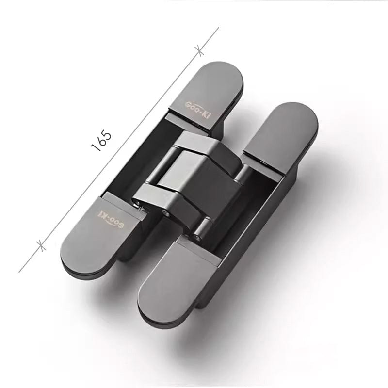 Goo-Ki Carpathian Gray / 80KG / 1 Pcs Cross Three-dimensional Adjustable Folding Door Hinge Concealed Invisible Door Hinge