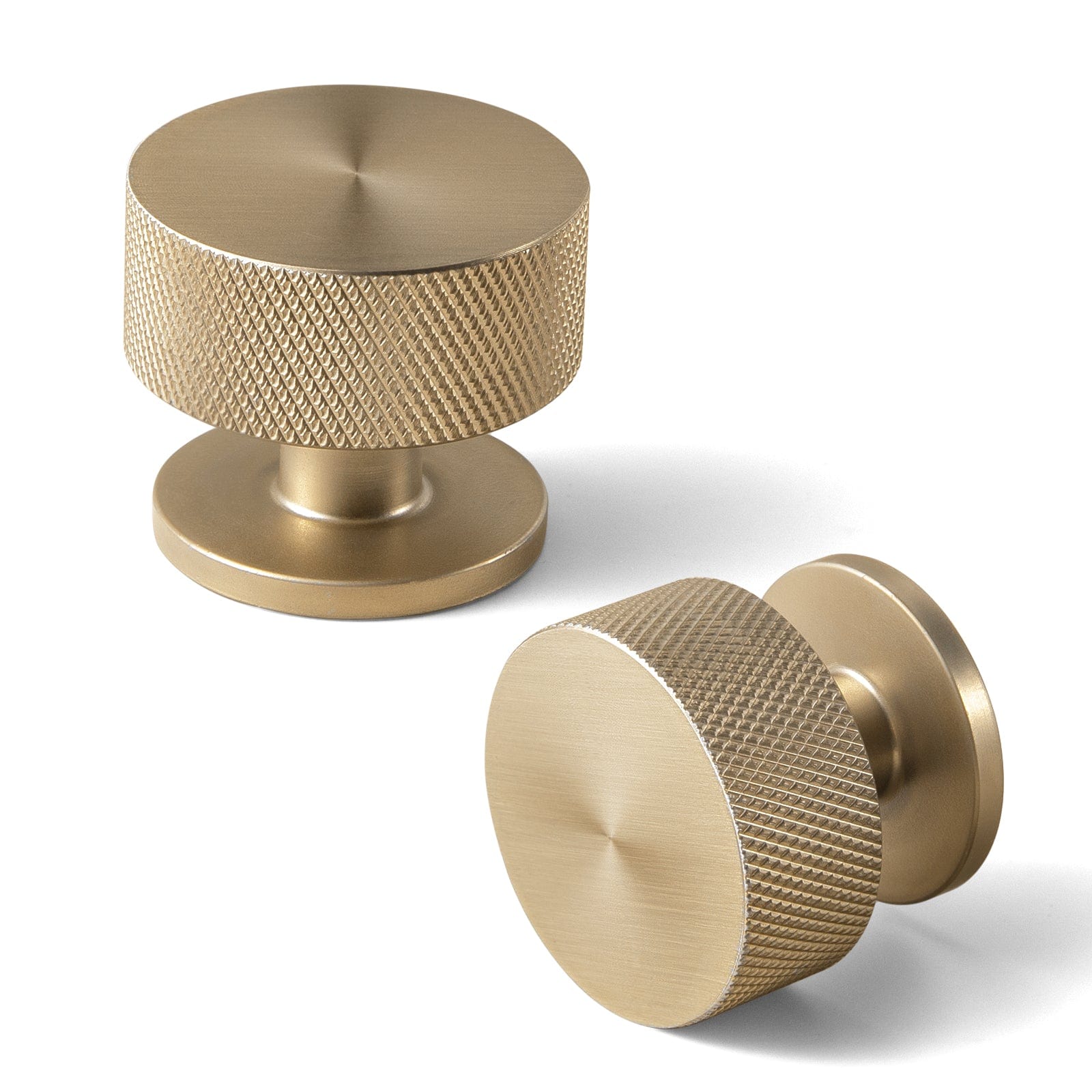 Goo-Ki Champagne Bronze / 1.2'' Knob / 6 Pack Single Hole Knurled Decorations Cabinet Large Knob Hardware for Bedroom Kitchen