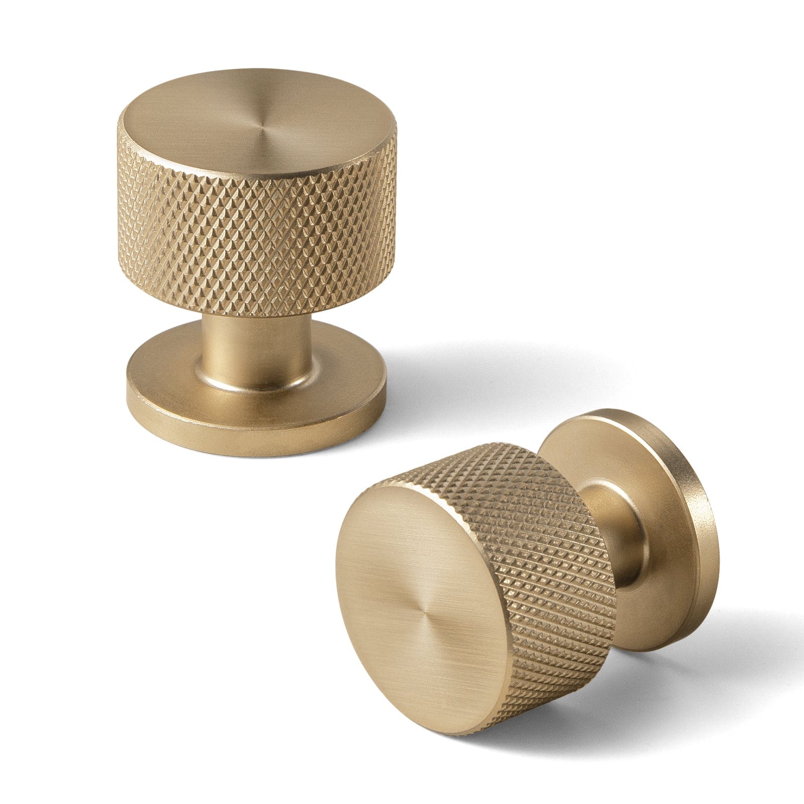Goo-Ki Champagne Bronze / 1'' Knob / 6 Pack Single Hole Knurled Decorations Cabinet Large Knob Hardware for Bedroom Kitchen