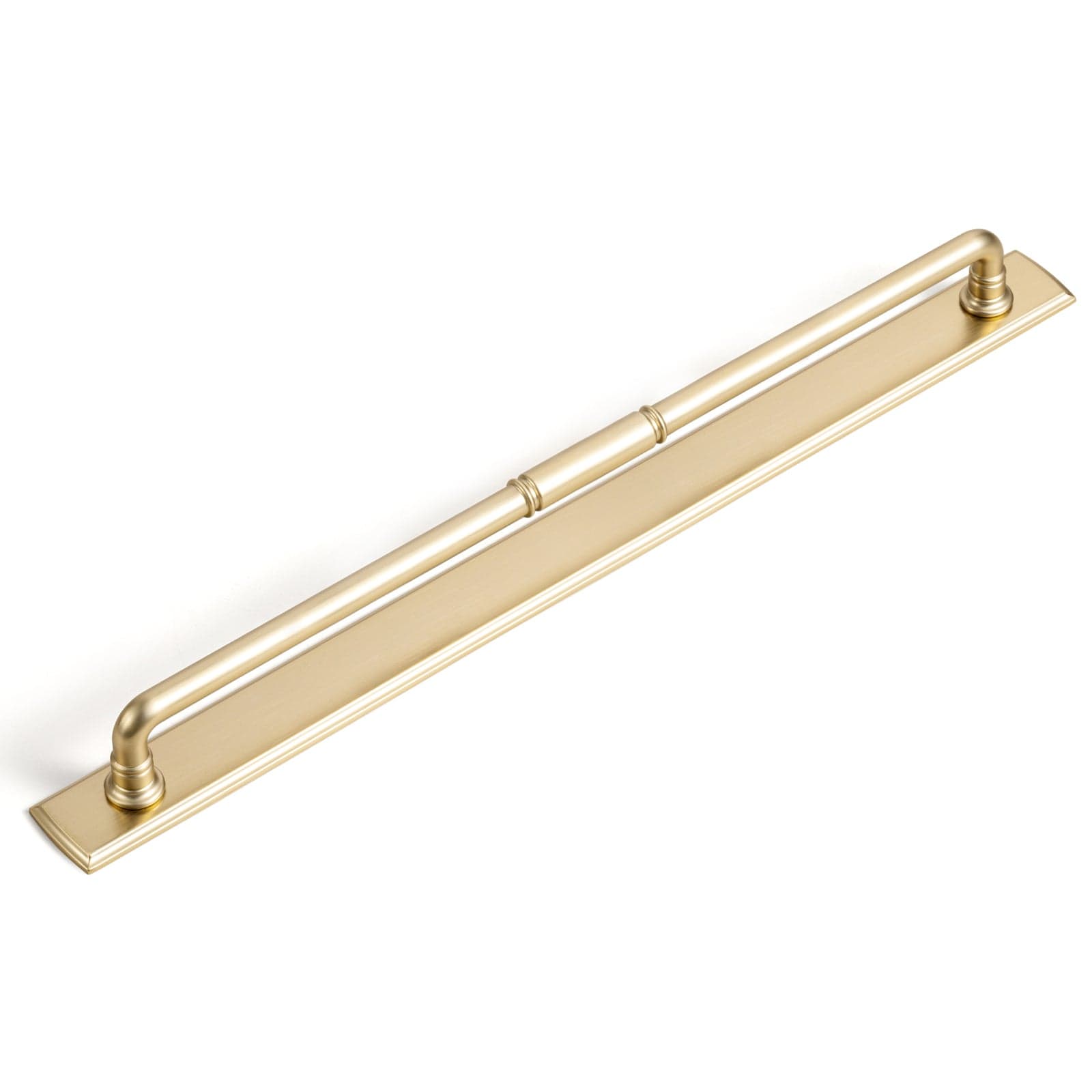 Goo-Ki Champagne Bronze / 12.6'' Hole Center with Back Plate G011 / 2 Pack Vintage Brass Pipe Style Cabinet Handles for Modern - Rustic Interiors