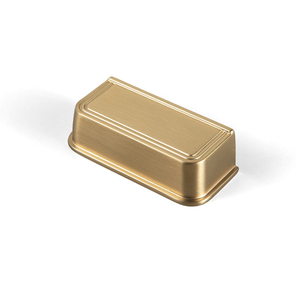 Goo-Ki Champagne Bronze / 2.5'' Hole Center / 6 Pack Rectangular Profile Cabinet Pulls with Trimmed Edges - Retro Drawer Handles