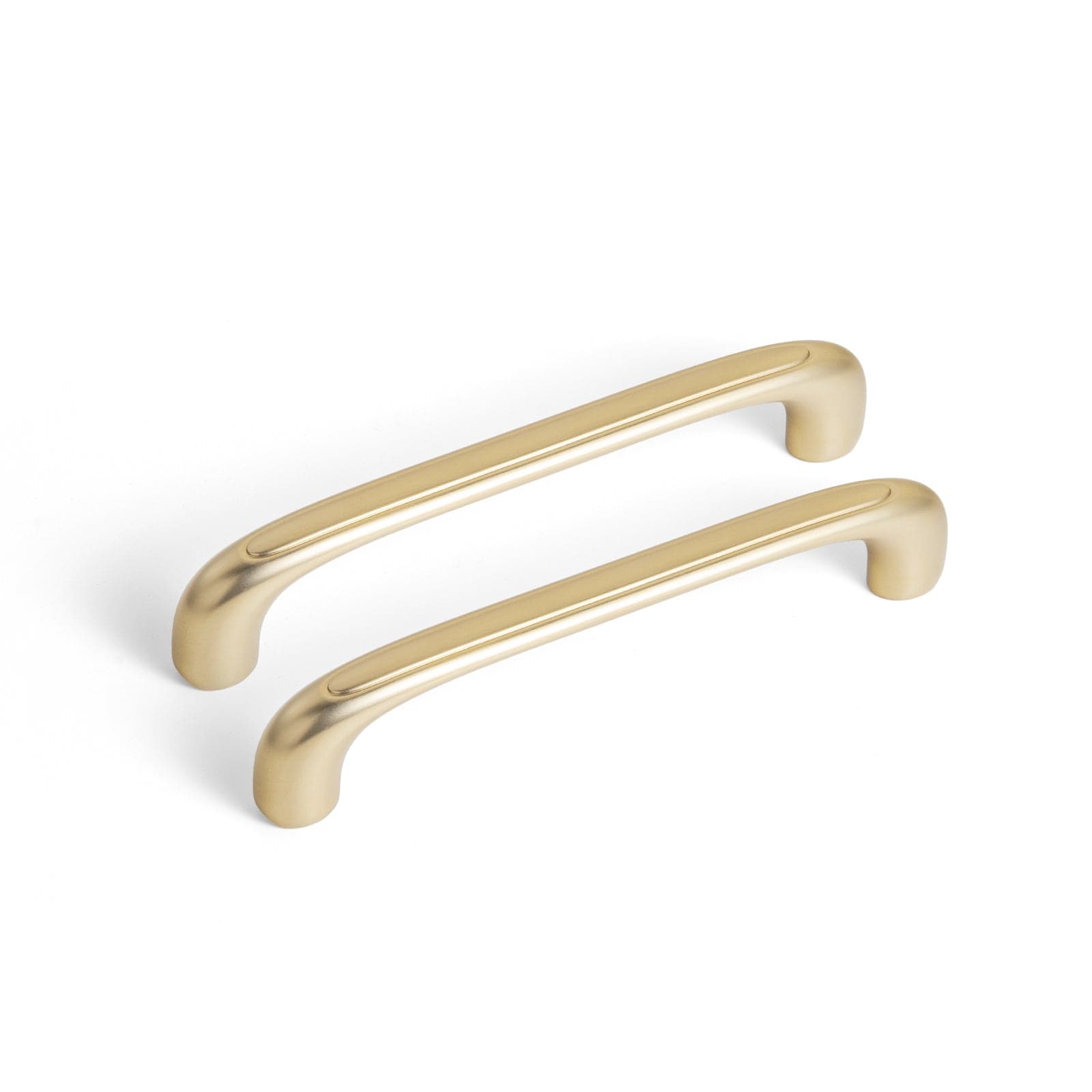 Goo-Ki Champagne Bronze / 5'' Hole Center / 12 Pack Elegant Antique and Brushed Brass Bar Pull Cabinet Handles with Unique Design