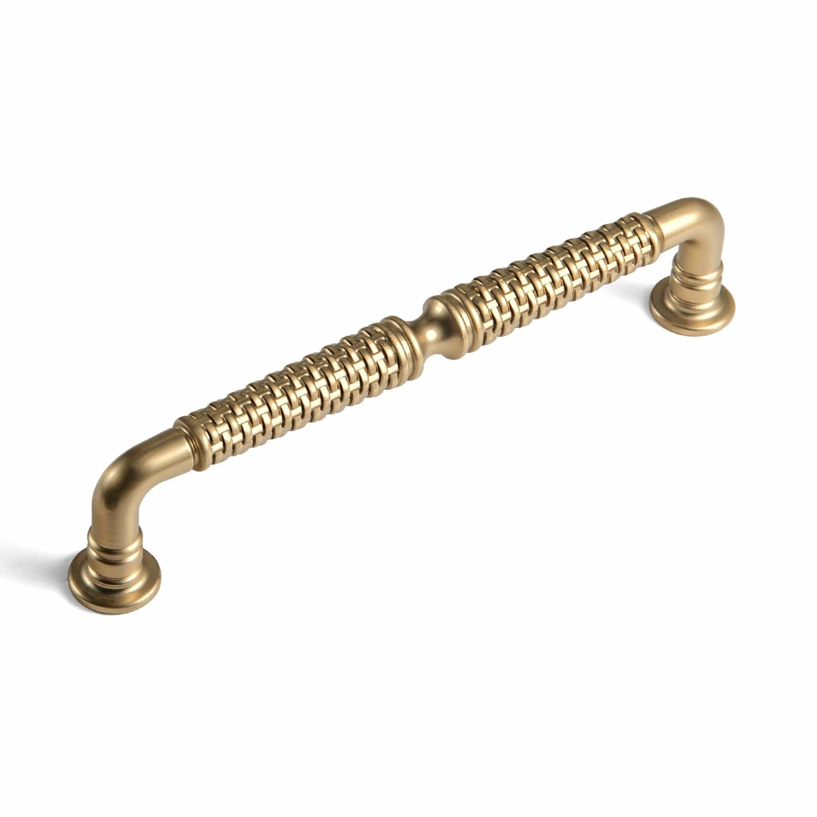 Goo-Ki Champagne Bronze / 5'' Hole Center / 6 Pack Ornate Woven Pattern Zinc Alloy Cabinet Knobs & Pulls - Retro Style Hardware for Kitchen Cabinets