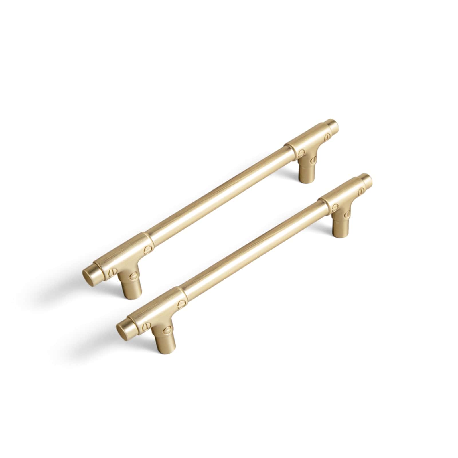 Goo-Ki Champagne Bronze / 5'' Hole Center / 6 Pack Vintage Bamboo Zinc Alloy Cabinet Pulls for High-End Kitchen & Bathroom Cabinets