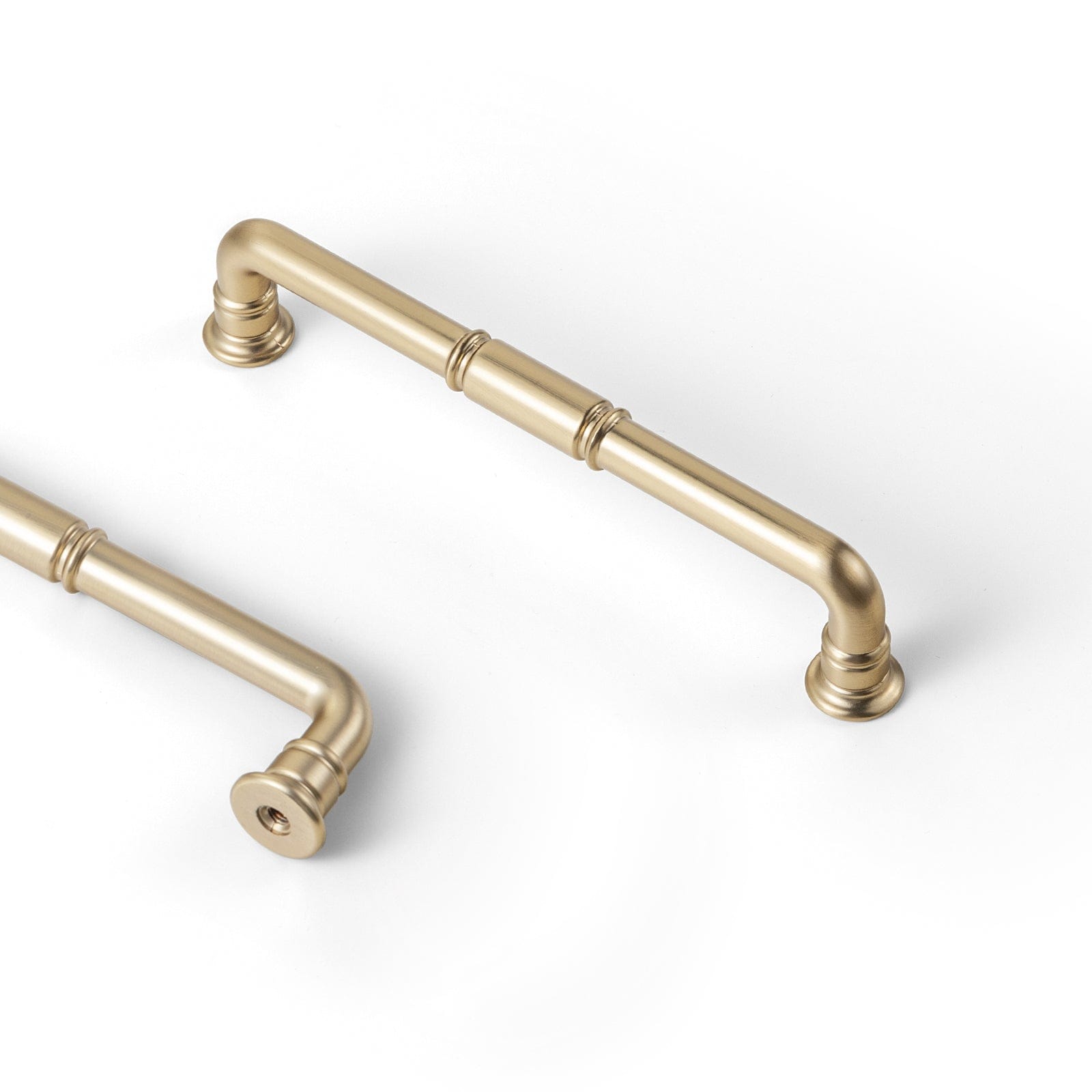 Goo-Ki Champagne Bronze / 5'' Hole Center / 6 Pack Vintage Brass Pipe Style Cabinet Handles for Modern - Rustic Interiors