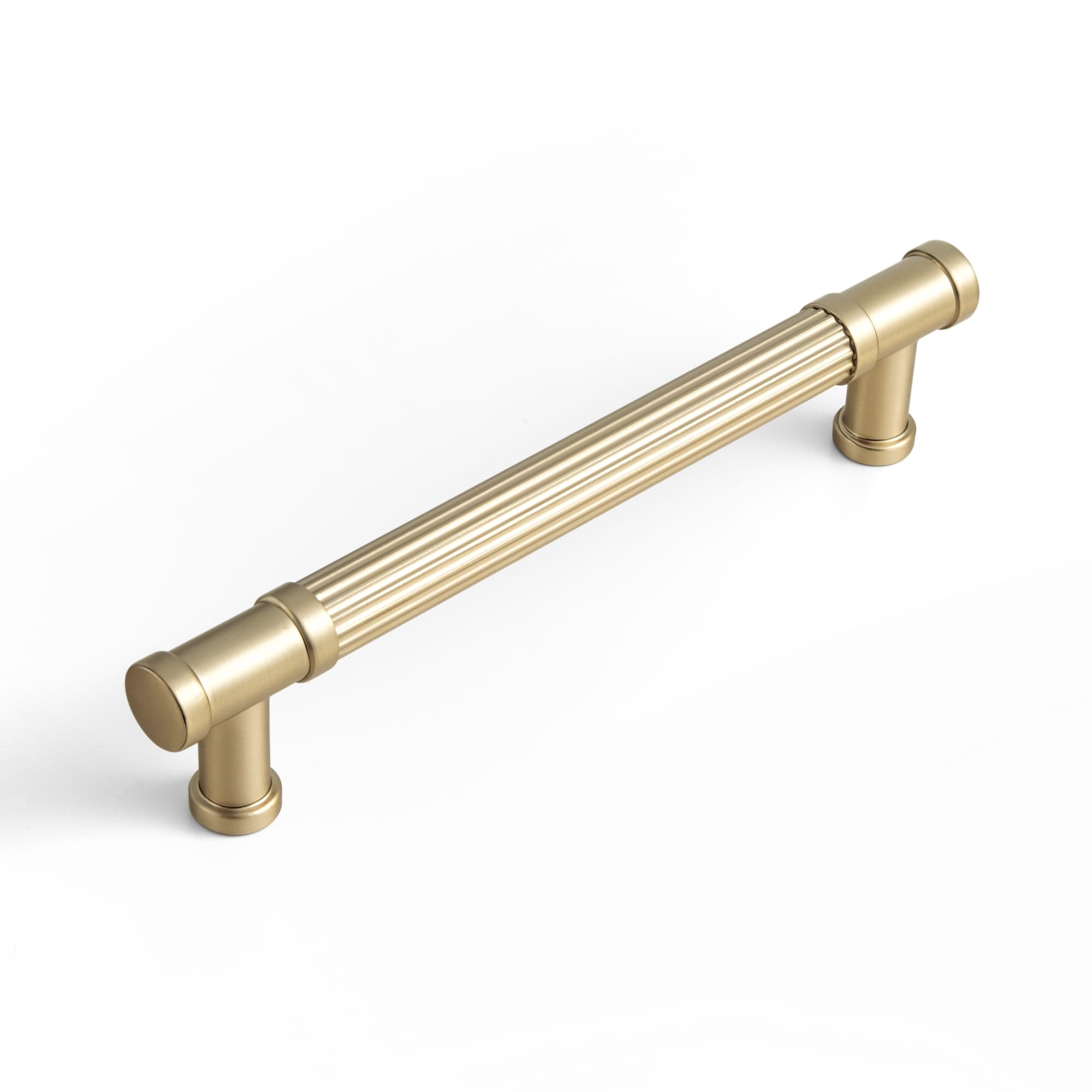 Goo-Ki Champagne Bronze / 5'' Hole Center / 6 Pack Vintage Fluted Vintage Cabinet Pulls Textured Vertical Striped Bar Pulls for Kitchen Cabinets
