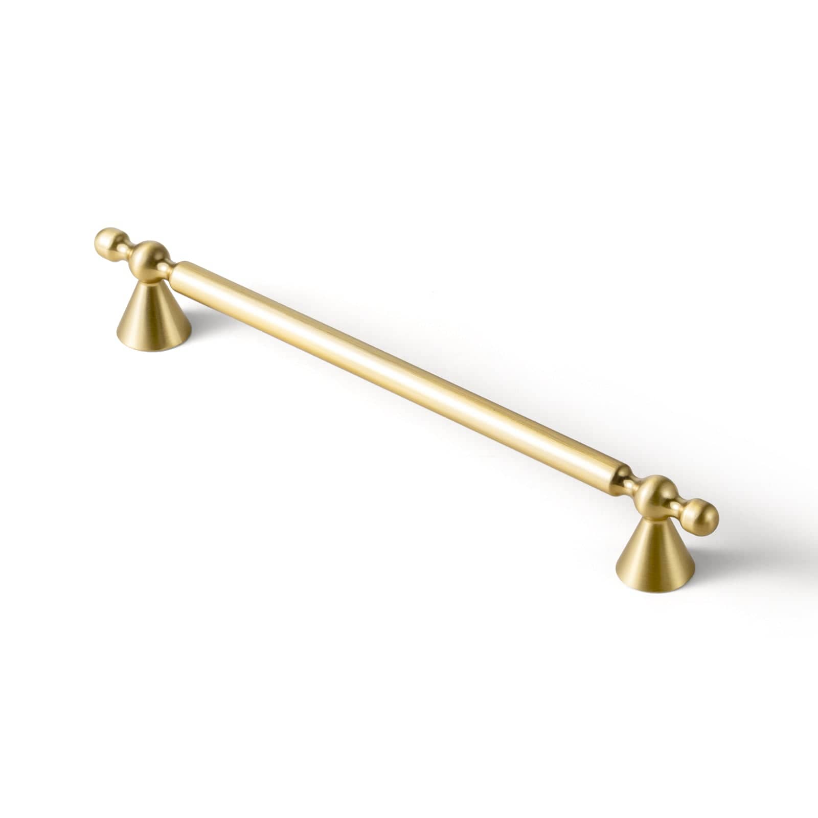 Goo-Ki Champagne Bronze / 7.6'' Hole Center / 6 Pack Elegant Zinc Alloy Cabinet Handles - Sleek Cylindrical with Decorative Spherical Ends