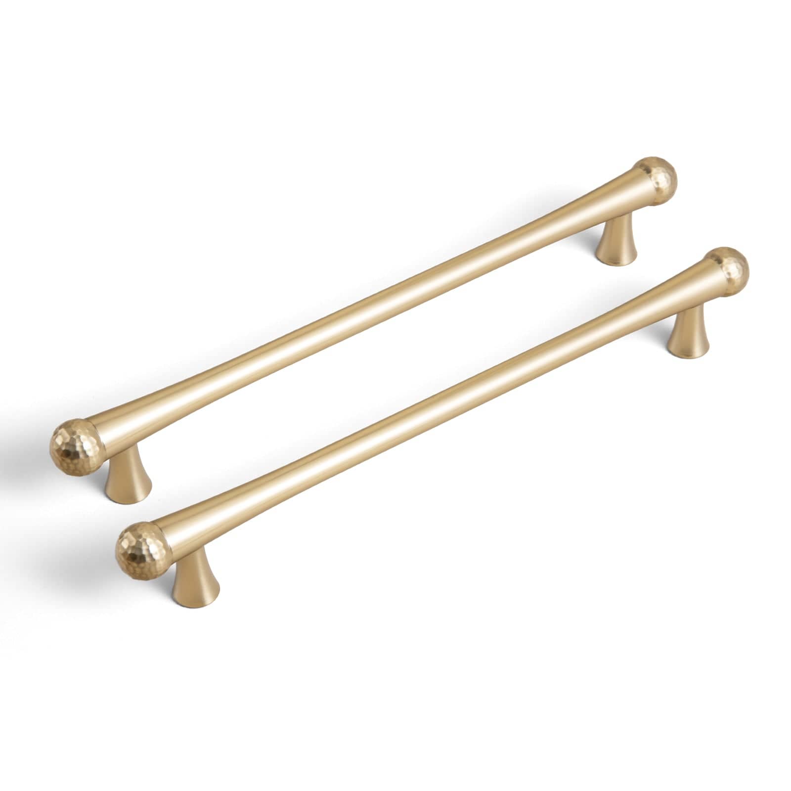 Goo-Ki Champagne Bronze / 7.6'' Hole Center / 6 Pack Hammered Zinc Alloy Cabinet Pulls & Knobs - Textured Hardware for Kitchen Drawers/Cupboards