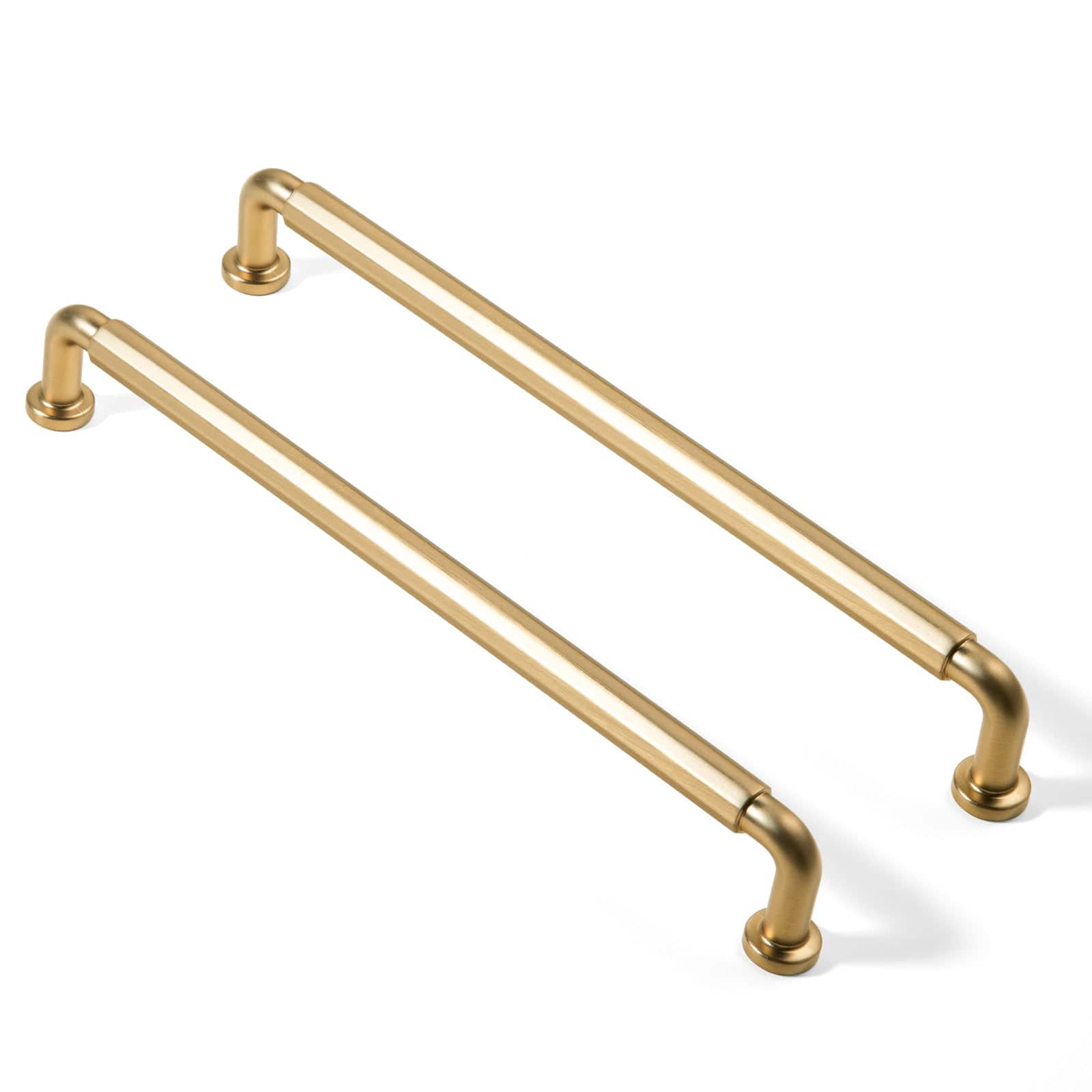 Goo-Ki Champagne Bronze / 7.6'' Hole Center / 6 Pack Sturdy Zinc Alloy Cabinet Pulls: Uniquely Angular Design for Modern Spaces