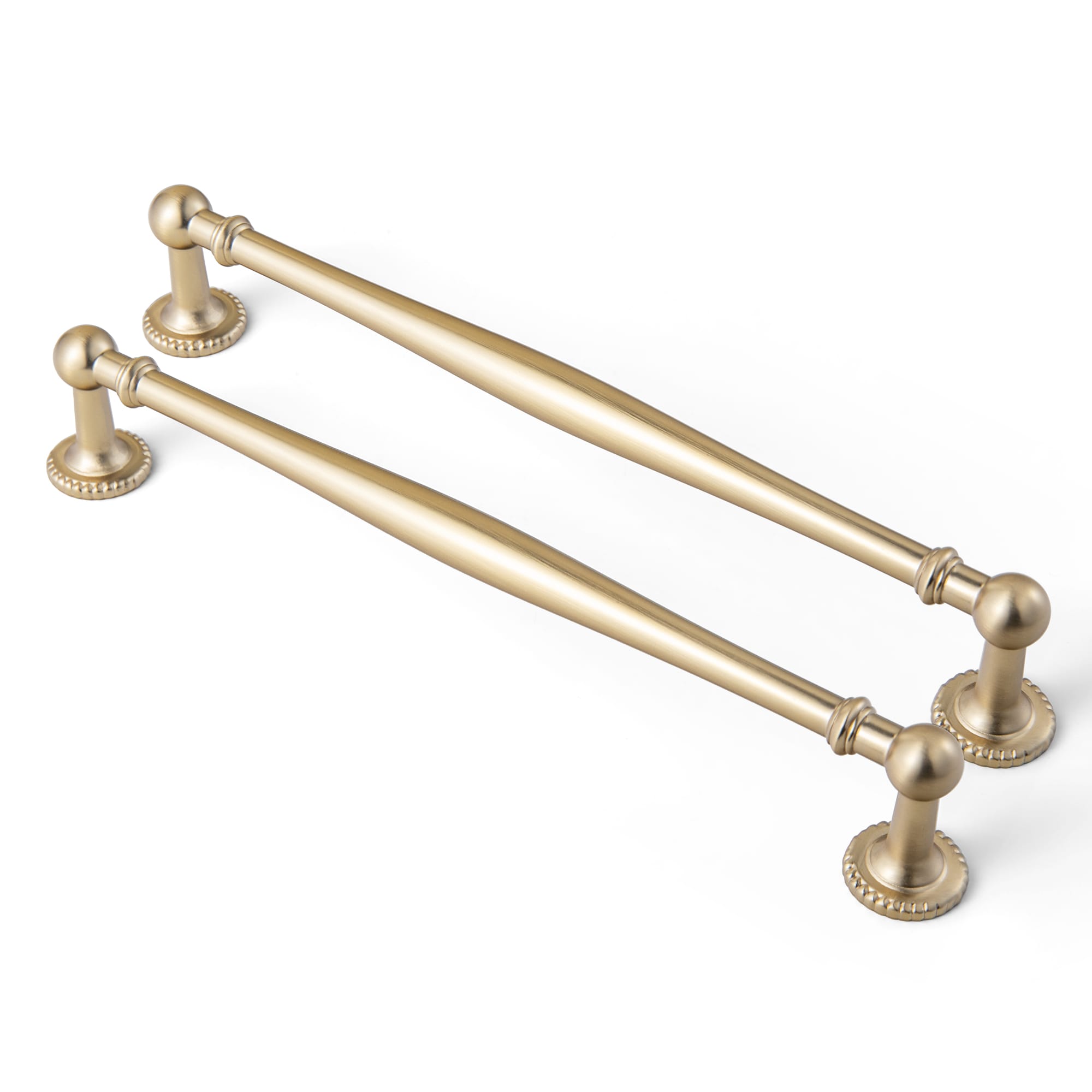 Goo-Ki Champagne Bronze / 7.6'' Hole Center / 6 Pack Traditional Zinc Alloy Drawer Pulls, Decorative Spindle-Shaped Bar Handles Classic Hardware for Cabinets & Vanities
