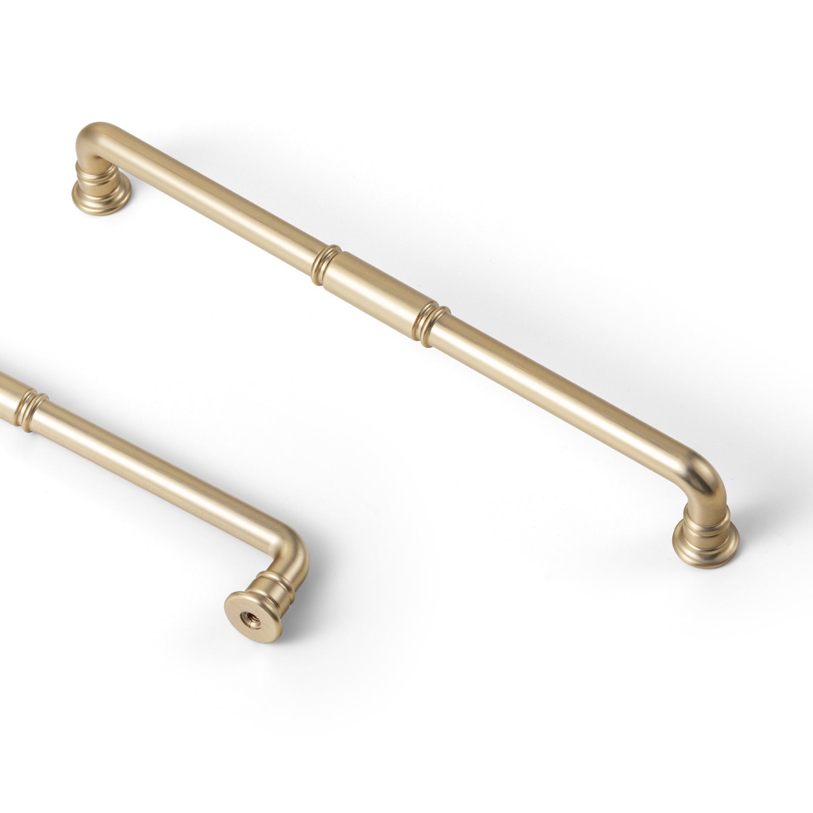 Goo-Ki Champagne Bronze / 7.6'' Hole Center / 6 Pack Vintage Brass Pipe Style Cabinet Handles for Modern - Rustic Interiors