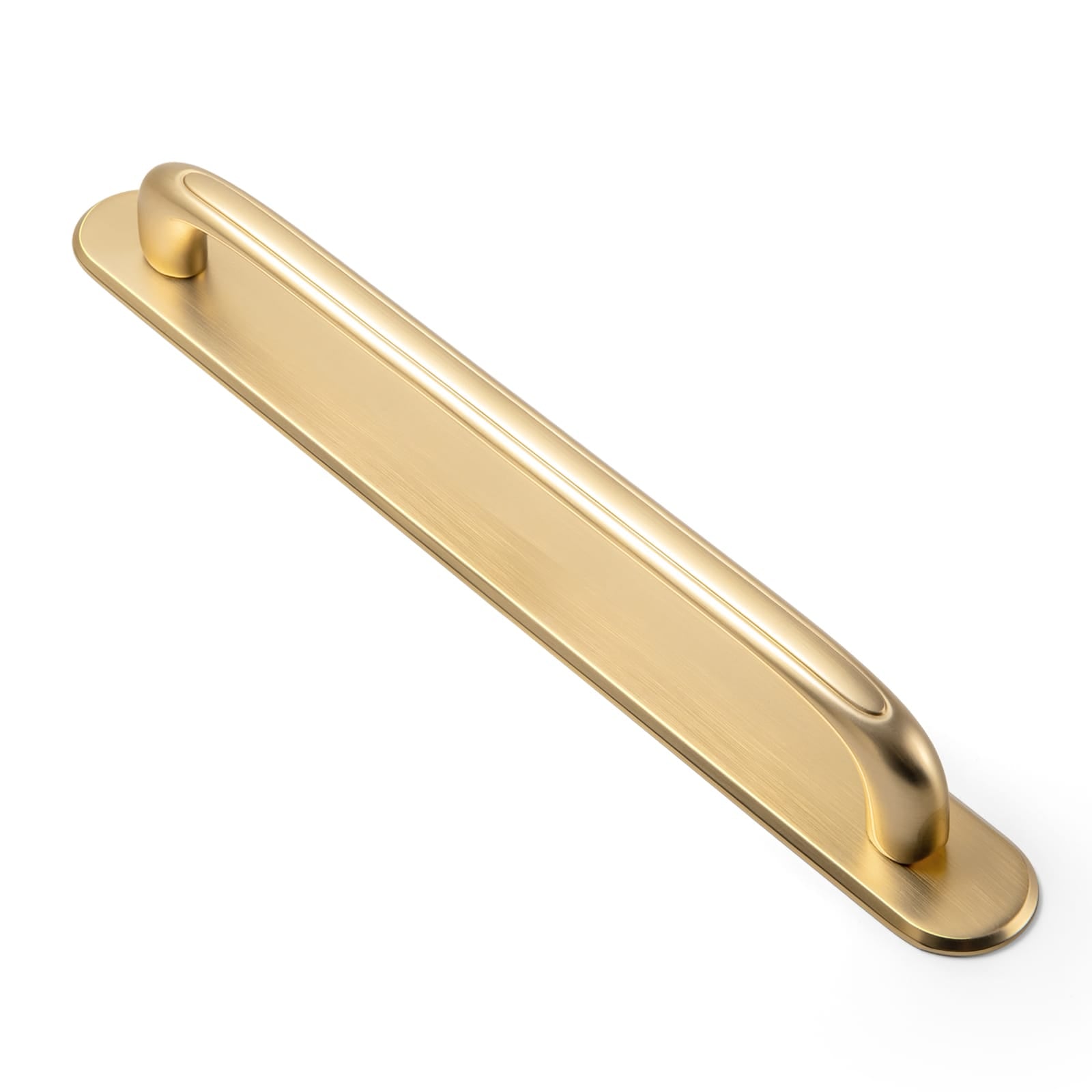 Goo-Ki Champagne Bronze / 7.6'' Hole Center with Back Plate G028 / 2 Pack Elegant Antique and Brushed Brass Bar Pull Cabinet Handles with Unique Design