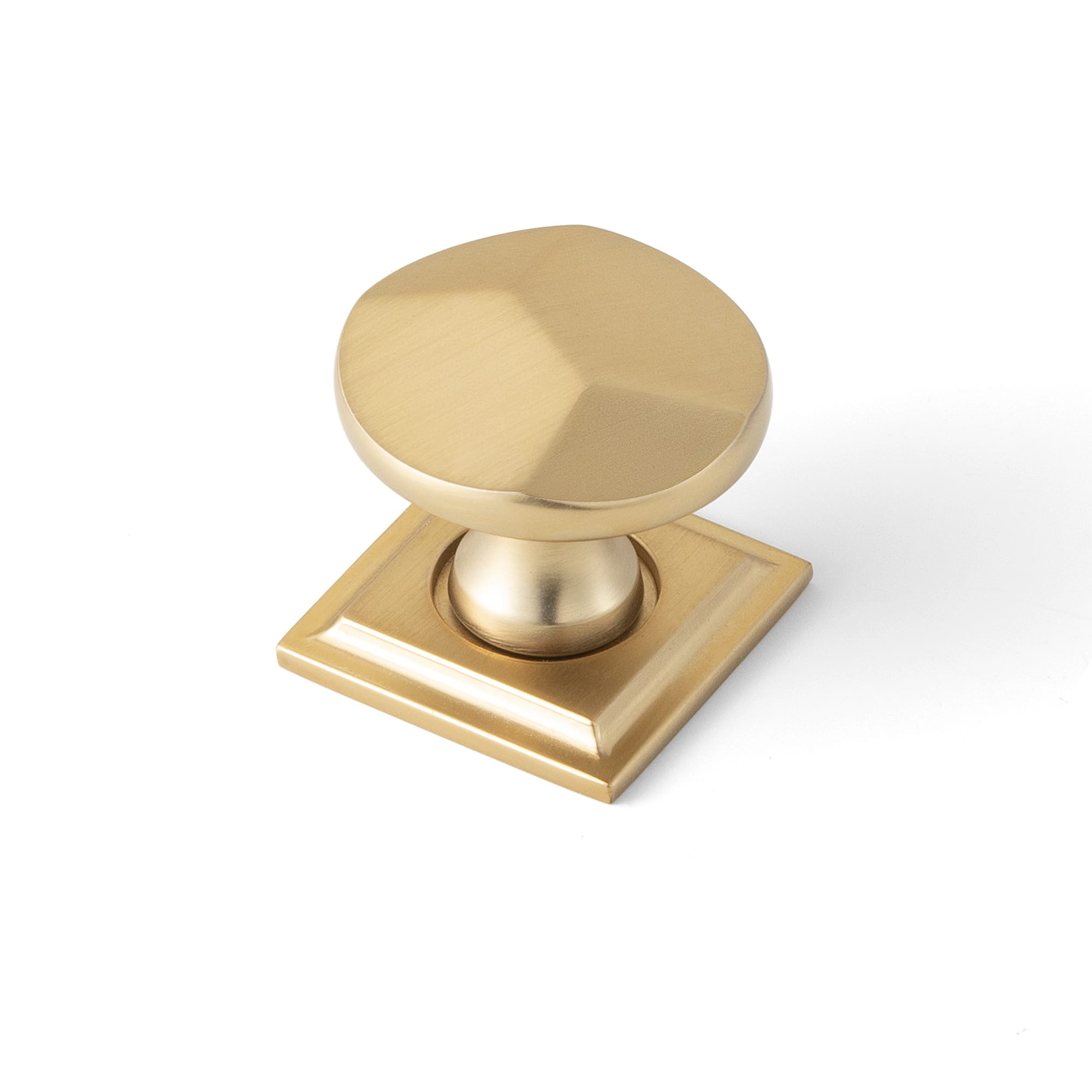 Goo-Ki Champagne Bronze / F32 / 6 Pack Traditional Aged Bronze Zinc Alloy Cabinet Knob, Elegant Round Knob with Decorative Back Plate for Kitchen & Bathroom Cabinets