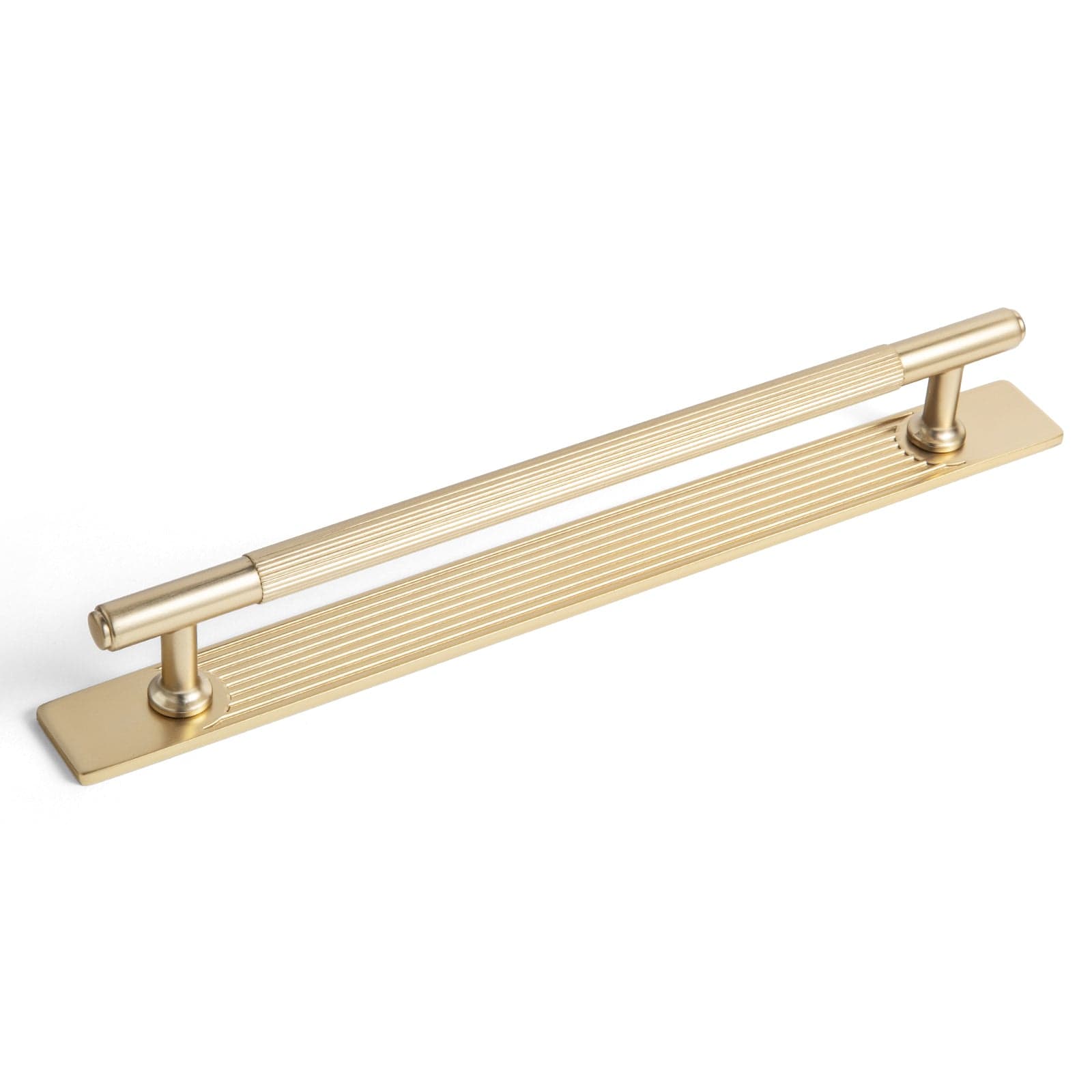 Goo-Ki Champagne Bronze / G / 7.6'' Hole Center 2 Pack Vintage Brass Textured Zinc Alloy Cabinet Pulls with Back Plates