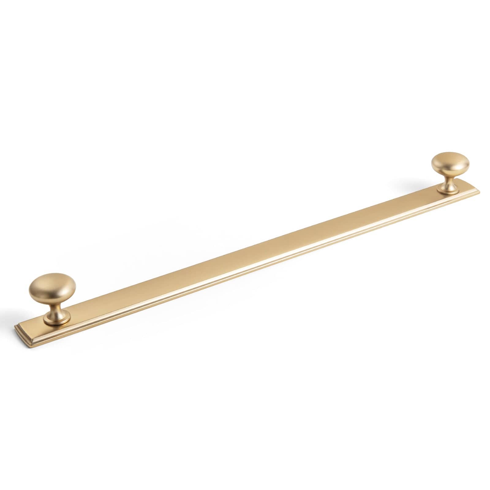 Goo-Ki Champagne Bronze / G011 / 12.6'' Hole Center 2 Pack Antique Brass Zinc Alloy Double Knobs with Long Back Plate Cabinet Hardware