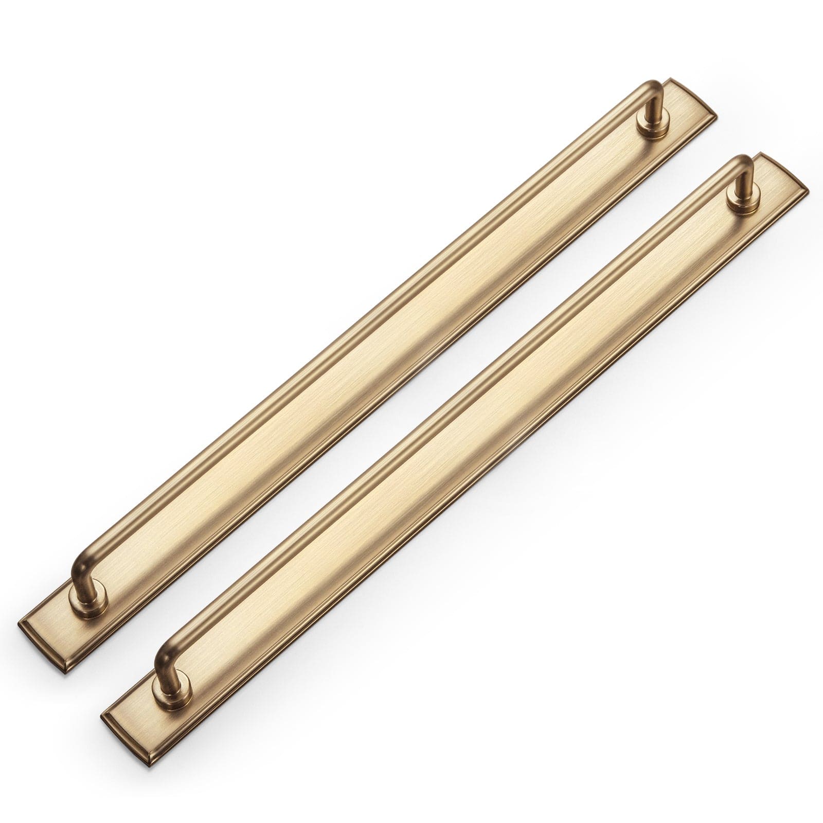 Goo-Ki Champagne Bronze / G011 / 12.6'' Hole Center 2 Pack Cabinet Bar Pulls with Back Plate Vintage Drawer Handles Home Improvement Hardware