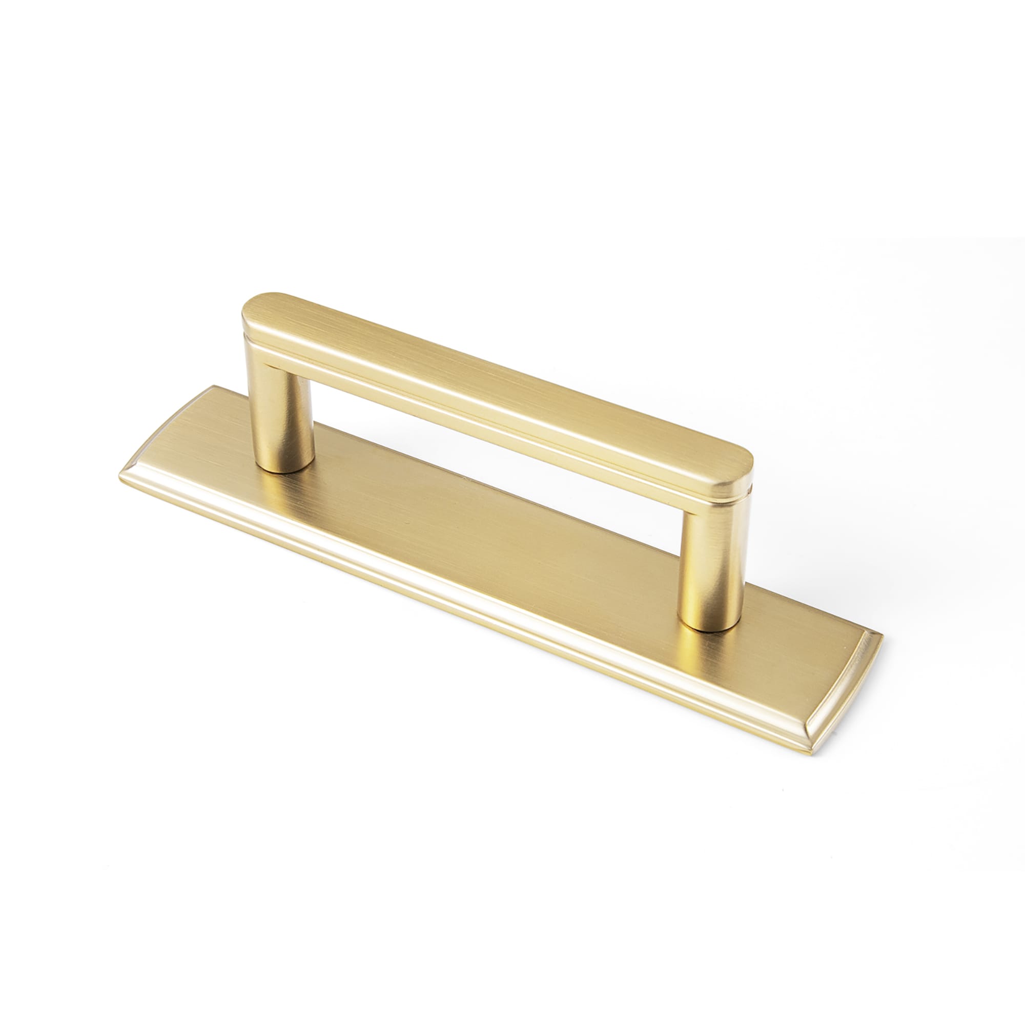 Goo-Ki Champagne Bronze / G011 / 3'' Hole Center 2 Pack Cabinet Handles with Back Plate Vintage Kitchen Drawer Pulls with Subtle Curves