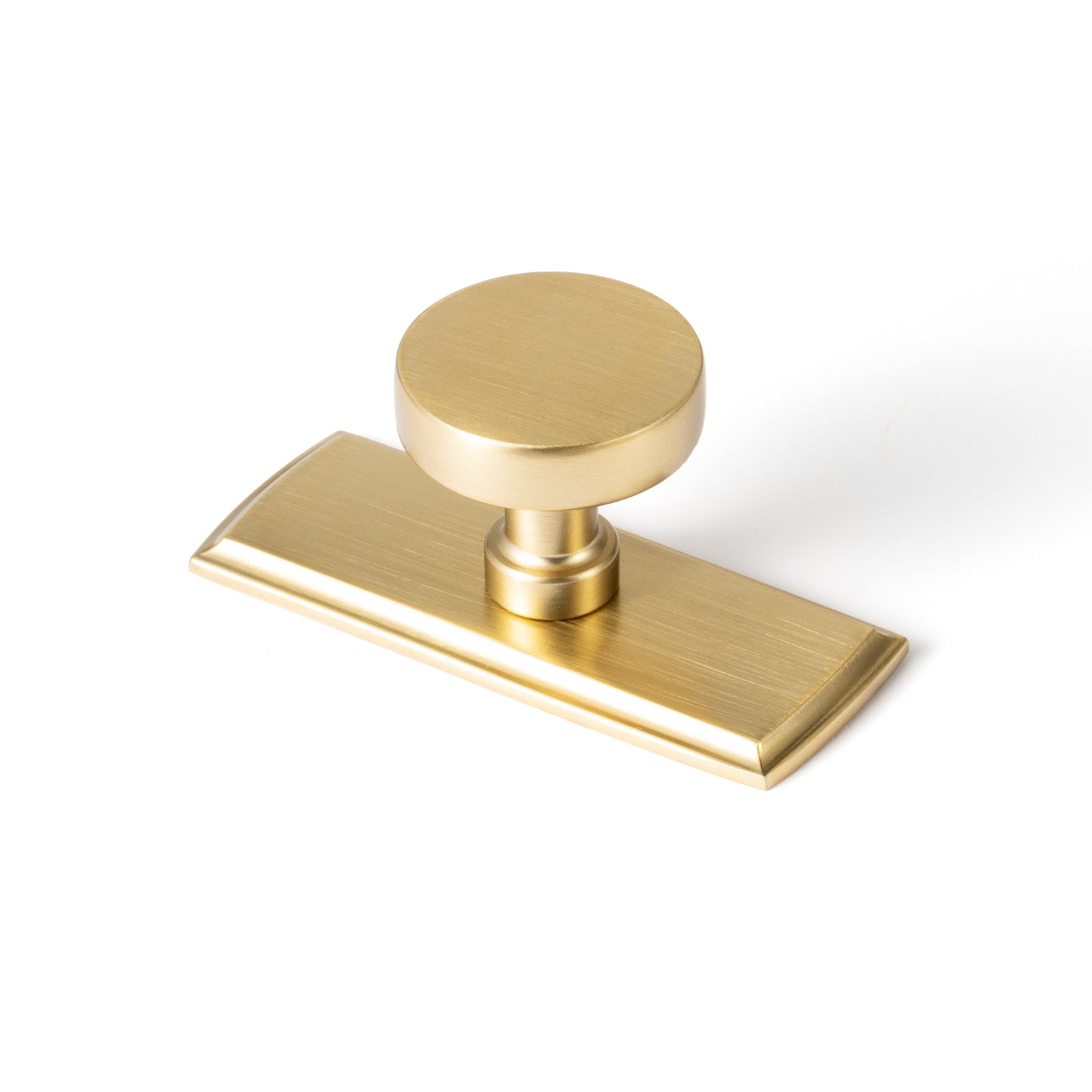Goo-Ki Champagne Bronze / G011 / 6 Pack Vintage Brass Zinc Alloy Cabinet Knob with Back Plate Single Hole Center Kitchen Hardware