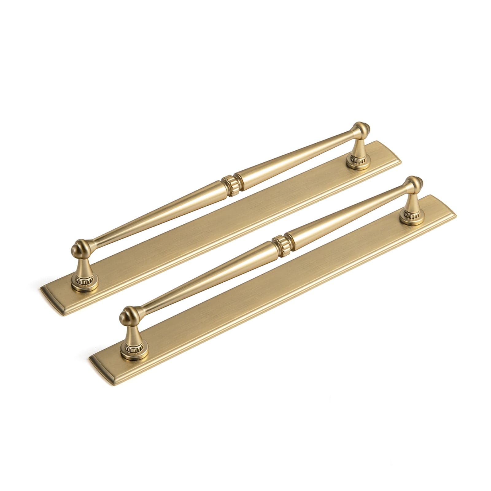 Goo-Ki Champagne Bronze / G011 / 7.6'' Hole Center 2 Pack Ornate Vintage Brass Drawer Pulls - Classic Cabinet Handles with Decorative Back Plates