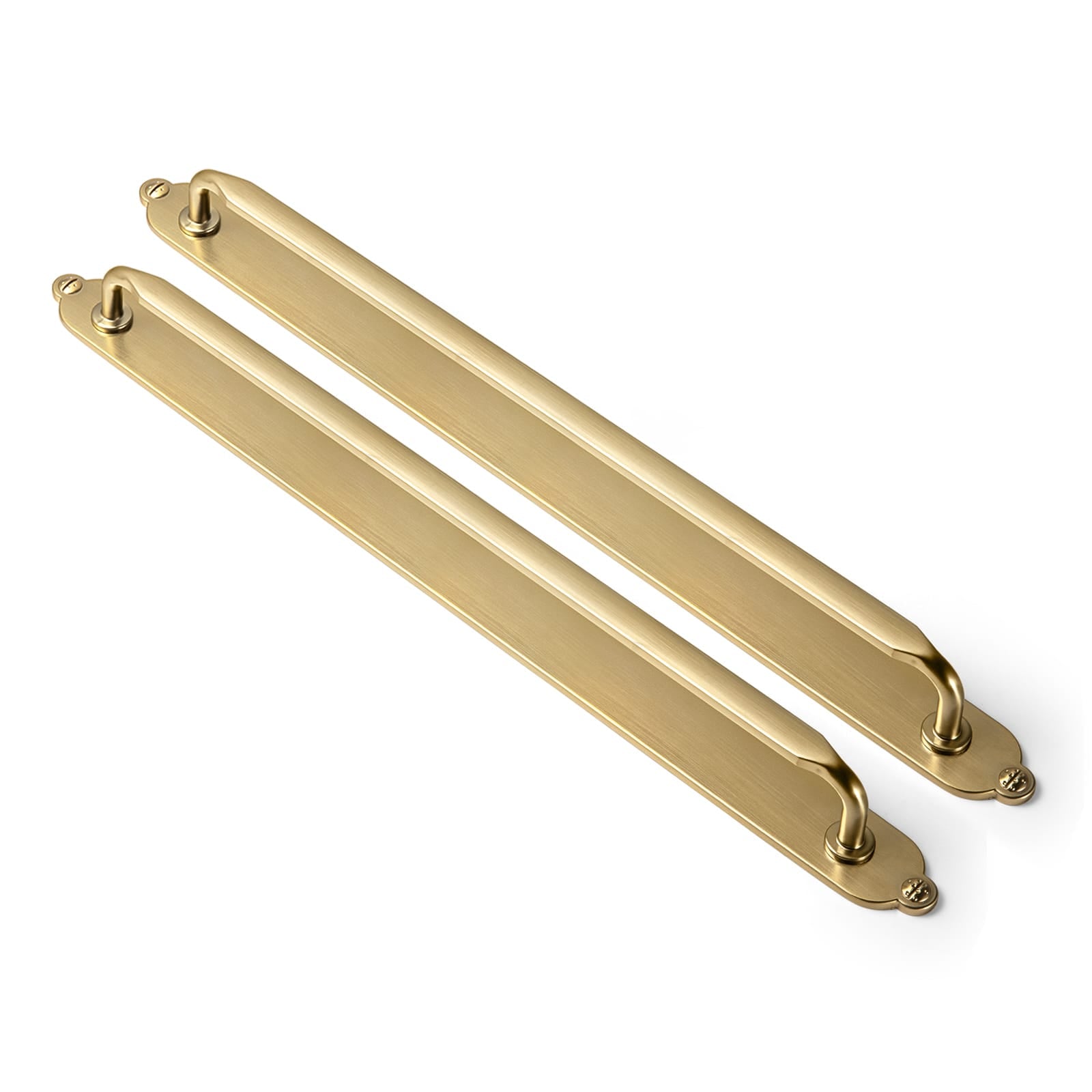 Goo-Ki Champagne Bronze / G013 / 12.6'' Hole Center 2 Pack Elegant Vintage Zinc Alloy Cabinet Handles with Long Backplate, Classic Furniture Hardware for Cabinets, Wardrobes & Dressers