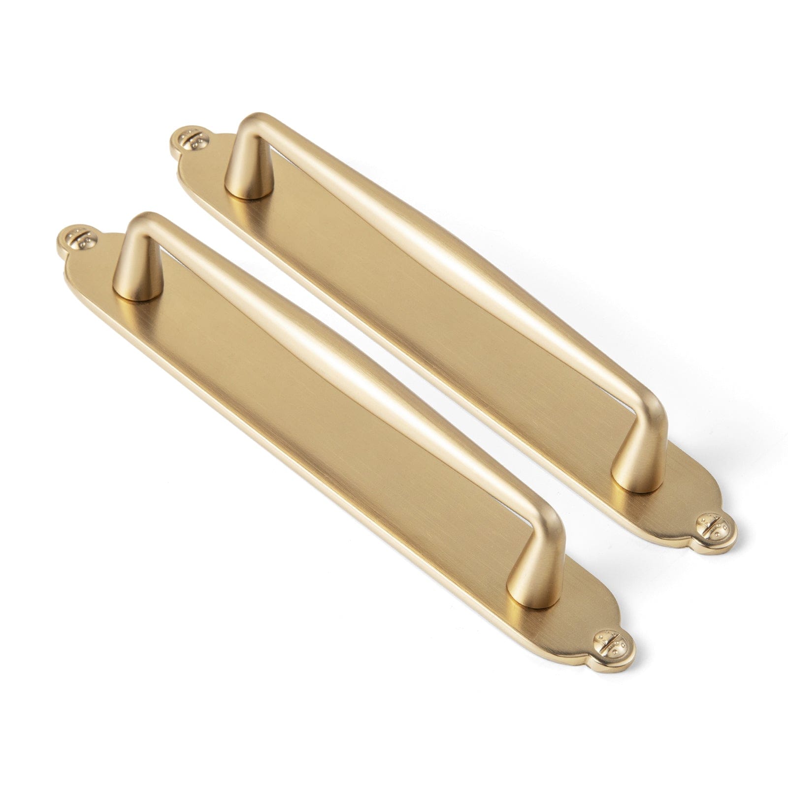 Goo-Ki Champagne Bronze / G013 / 5'' Hole Center 2 Pack Vintage Zinc Alloy Cabinet Pulls with Back Plate - Furniture Handles for Kitchen Cupboards