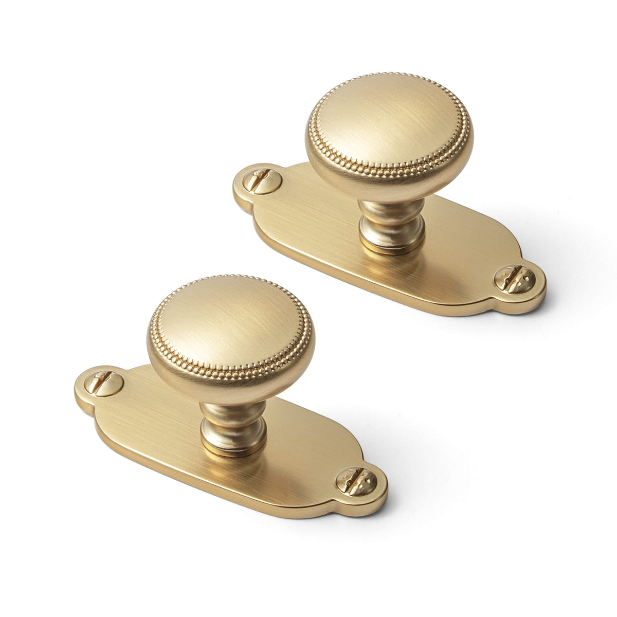 Goo-Ki Champagne Bronze / G013 / 6 Pack Classic Zinc Alloy Cabinet Knobs with Beaded Edge Vintage Style Drawer Hardware