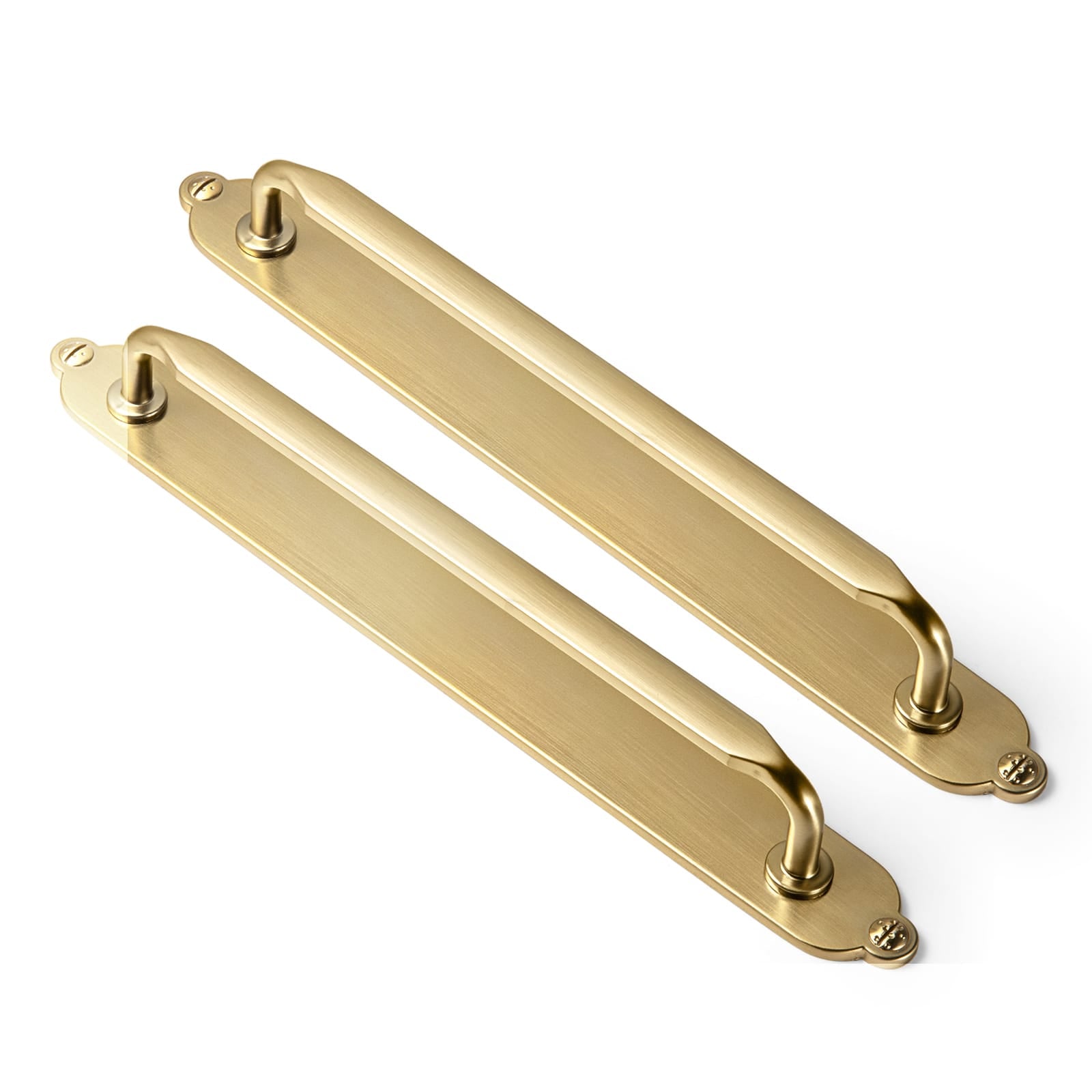 Goo-Ki Champagne Bronze / G013 / 7.6'' Hole Center 2 Pack Elegant Vintage Zinc Alloy Cabinet Handles with Long Backplate, Classic Furniture Hardware for Cabinets, Wardrobes & Dressers