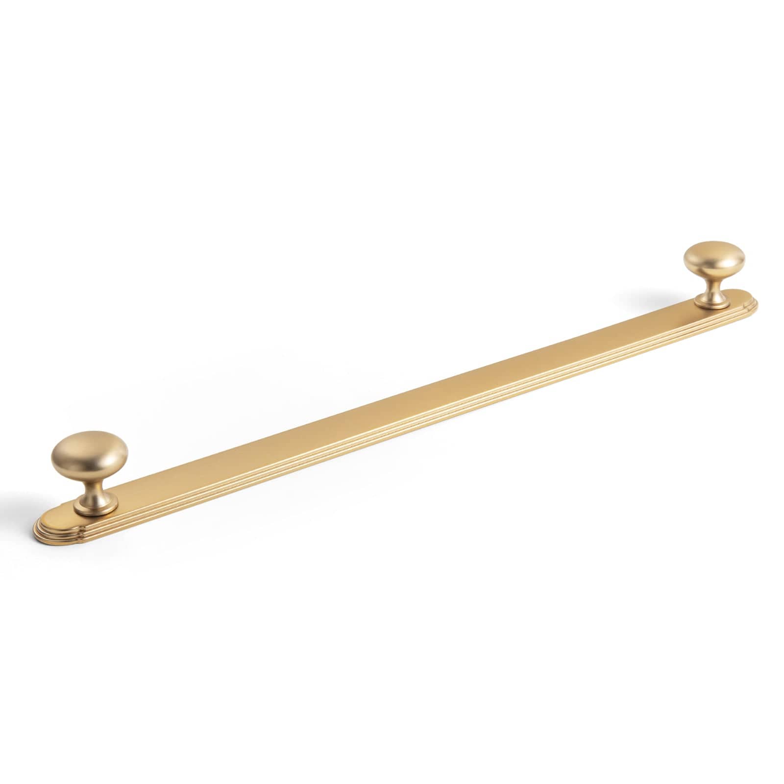 Goo-Ki Champagne Bronze / G014 / 12.6'' Hole Center 2 Pack Antique Brass Zinc Alloy Double Knobs with Long Back Plate Cabinet Hardware