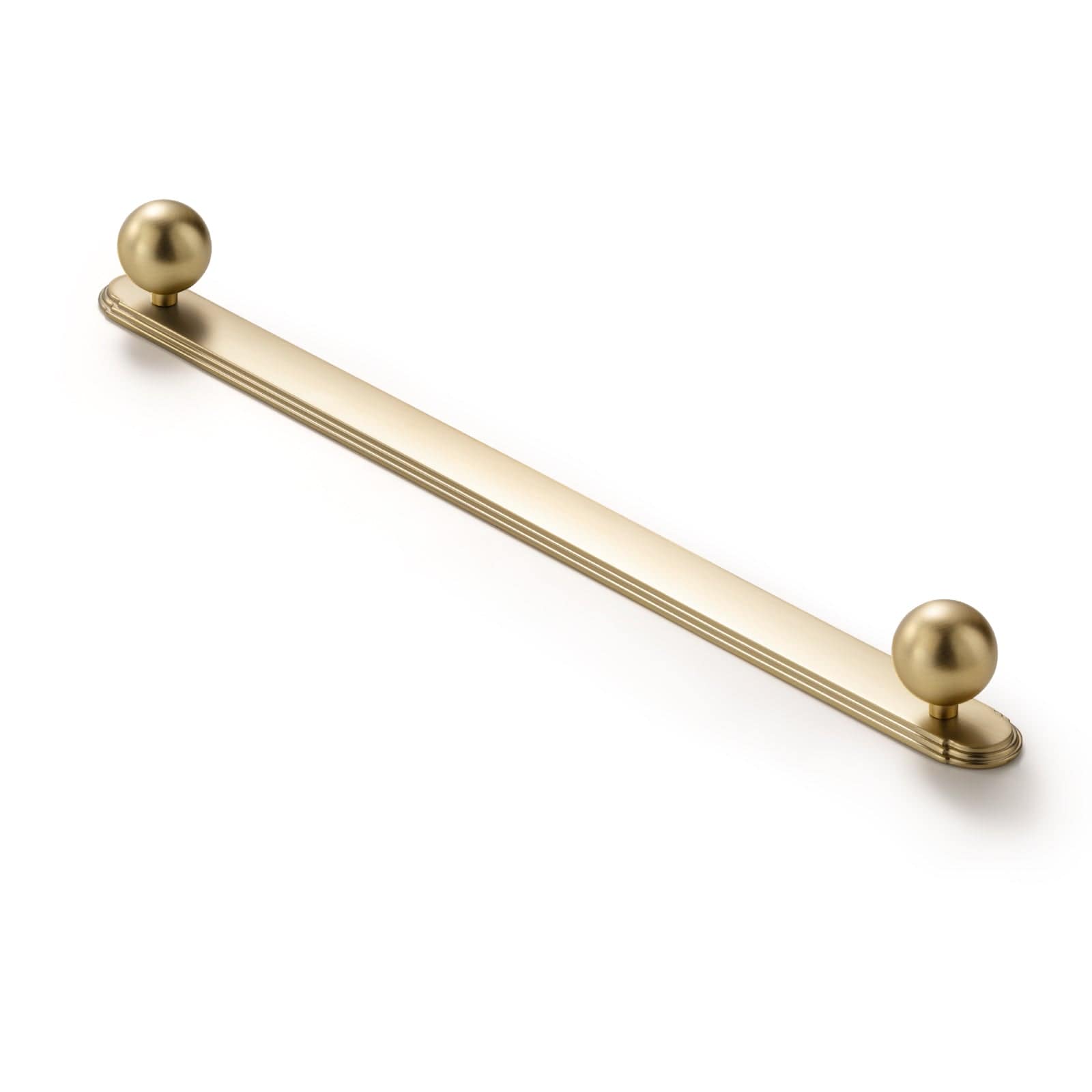 Goo-Ki Champagne Bronze / G014 / 12.6'' Hole Center 2 Pack Round Cabinet Knobs with Back Plate Zinc Alloy Cabinet Handle with Long Back Plate