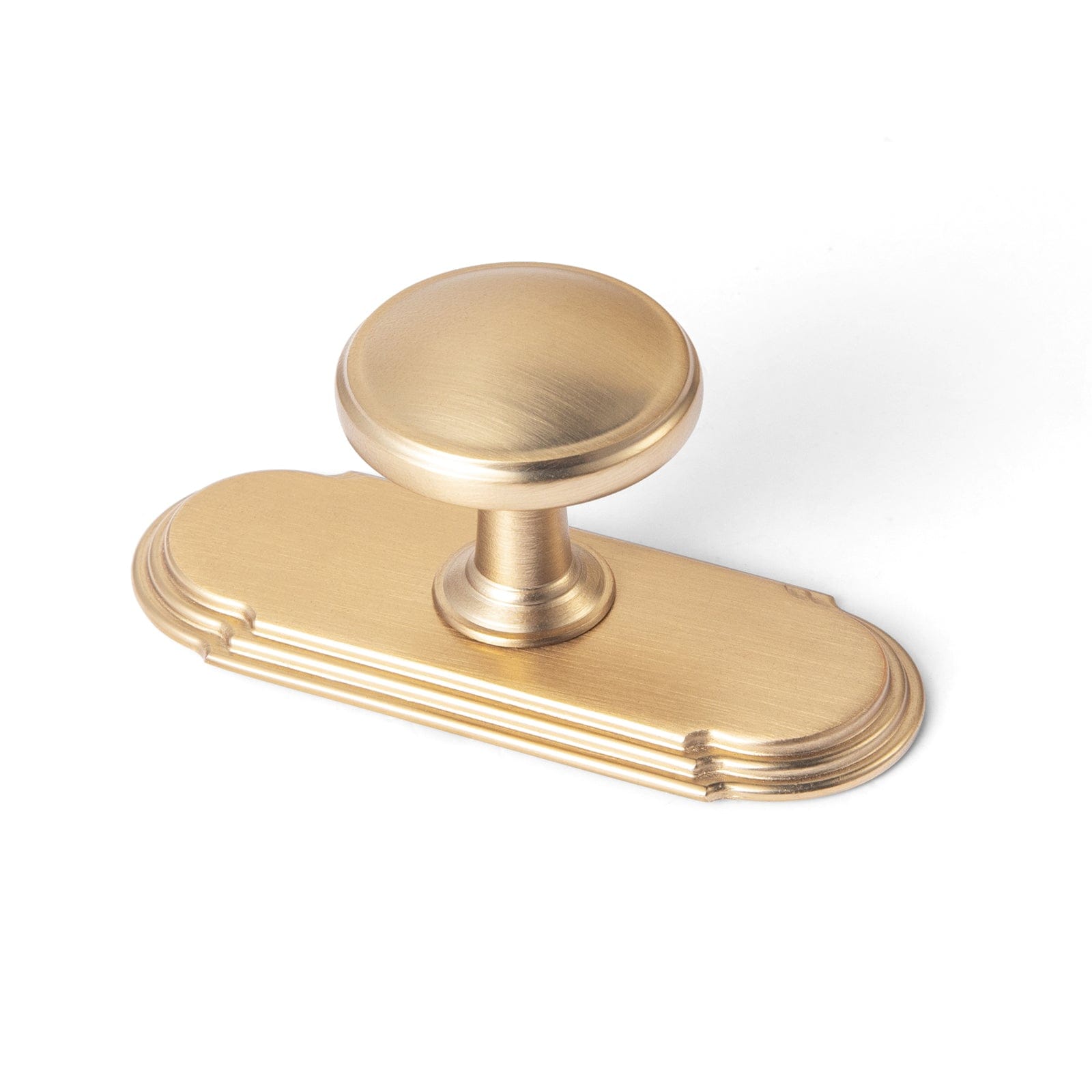 Goo-Ki Champagne Bronze / G014 / 6 Pack Vintage Retro Bronze Drawer Knob Kitchen Hardware Single Hole Cabinet Knobs with Back Plate