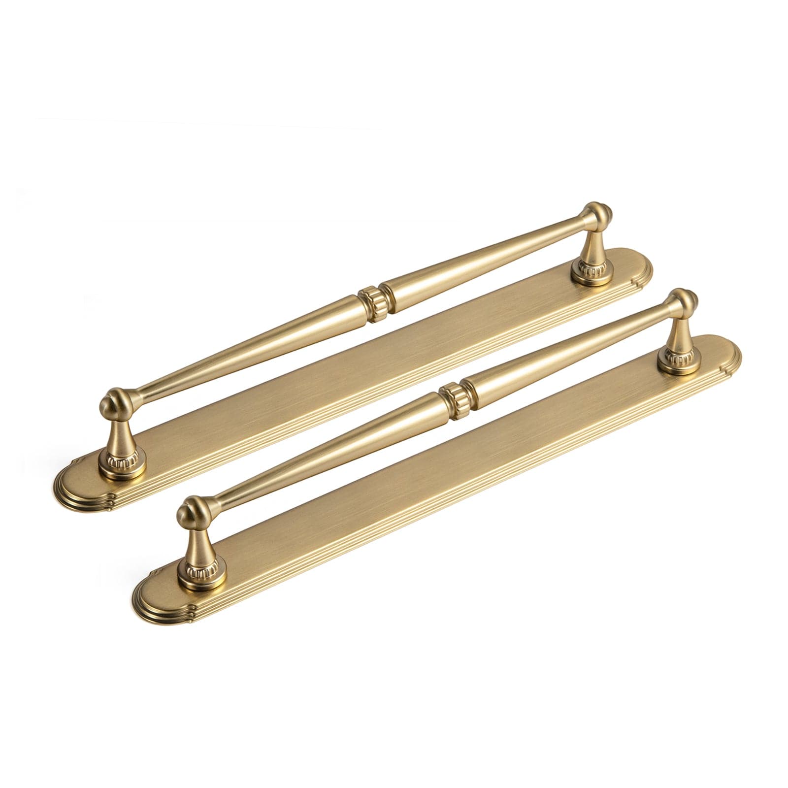 Goo-Ki Champagne Bronze / G014 / 7.6'' Hole Center 2 Pack Ornate Vintage Brass Drawer Pulls - Classic Cabinet Handles with Decorative Back Plates