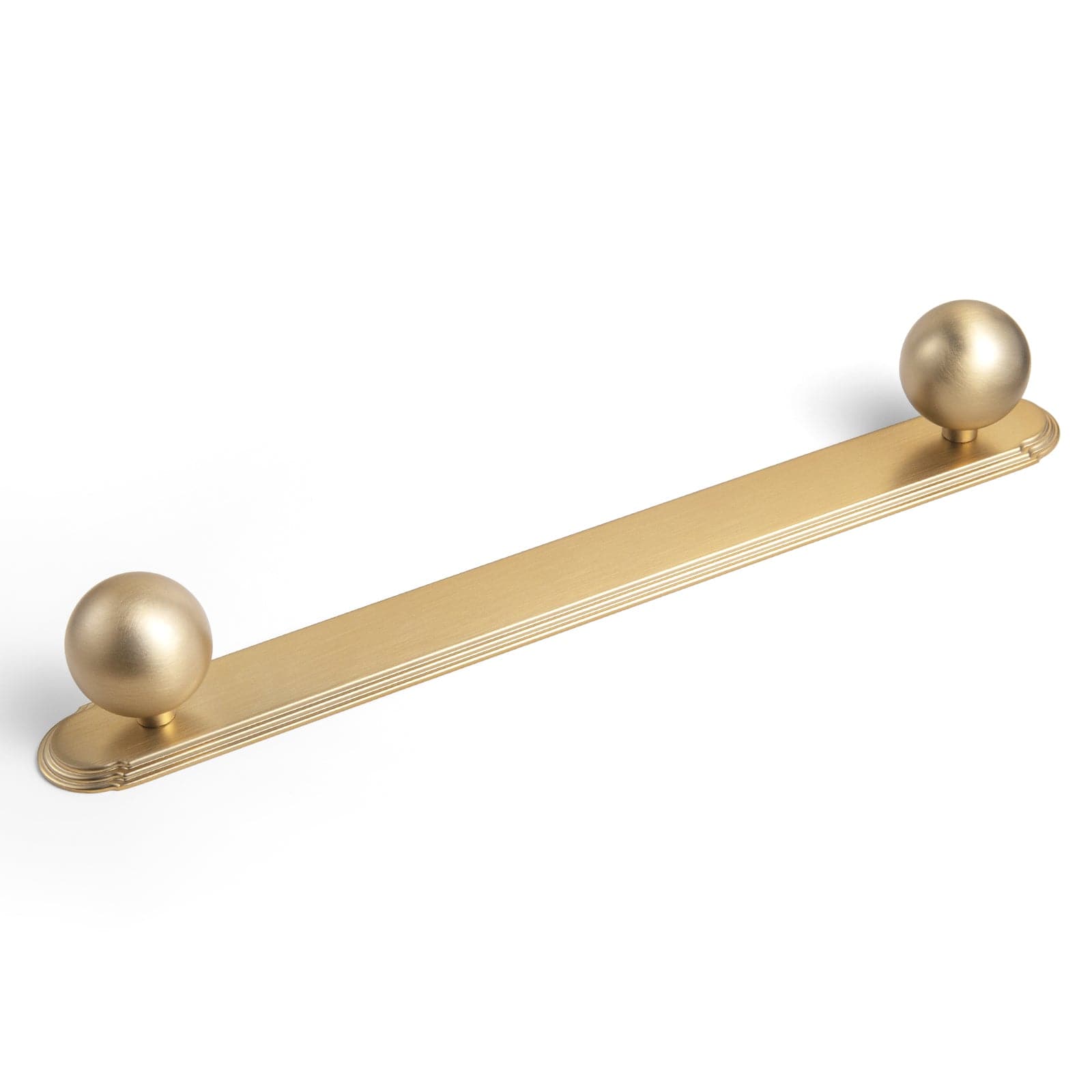 Goo-Ki Champagne Bronze / G014 / 7.6'' Hole Center 2 Pack Round Cabinet Knobs with Back Plate Zinc Alloy Cabinet Handle with Long Back Plate