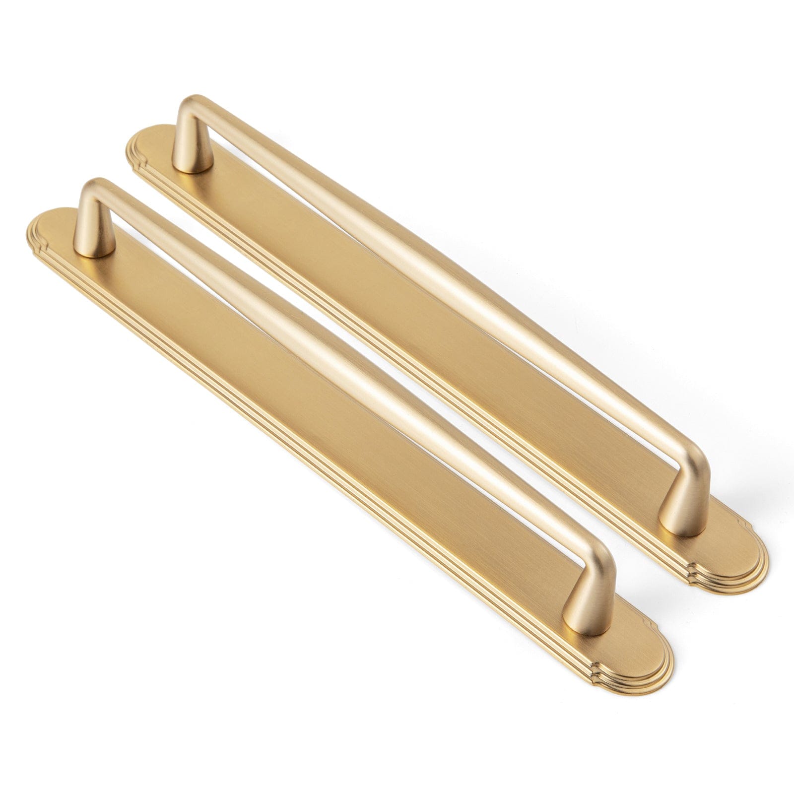 Goo-Ki Champagne Bronze / G014 / 7.6'' Hole Center 2 Pack Vintage Zinc Alloy Cabinet Pulls with Back Plate - Furniture Handles for Kitchen Cupboards