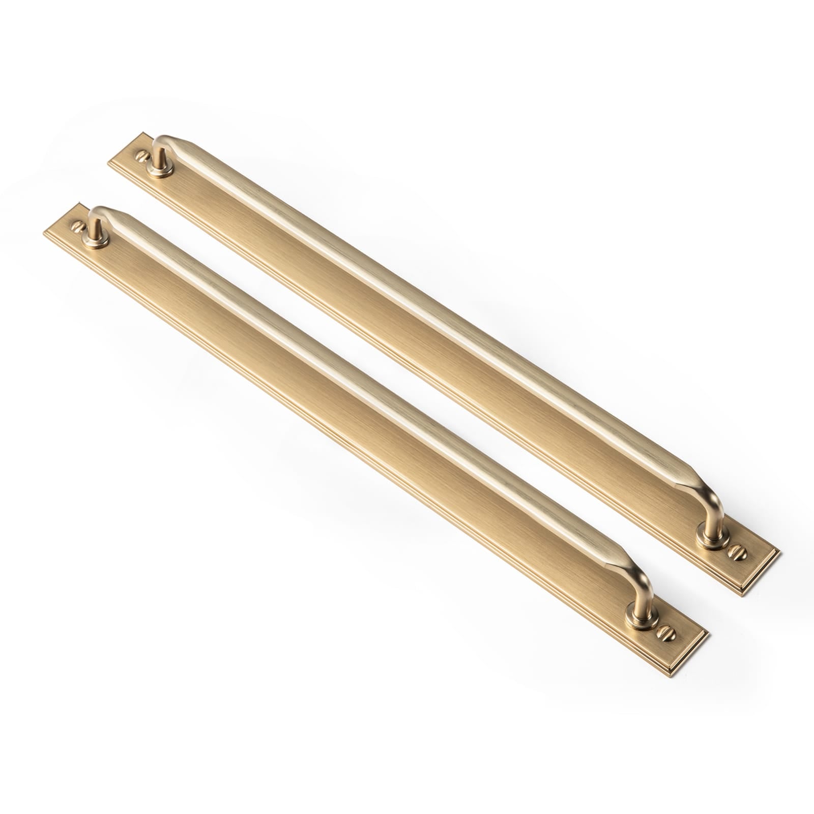 Goo-Ki Champagne Bronze / G015 / 12.6'' Hole Center 2 Pack Elegant Vintage Zinc Alloy Cabinet Handles with Long Backplate, Classic Furniture Hardware for Cabinets, Wardrobes & Dressers