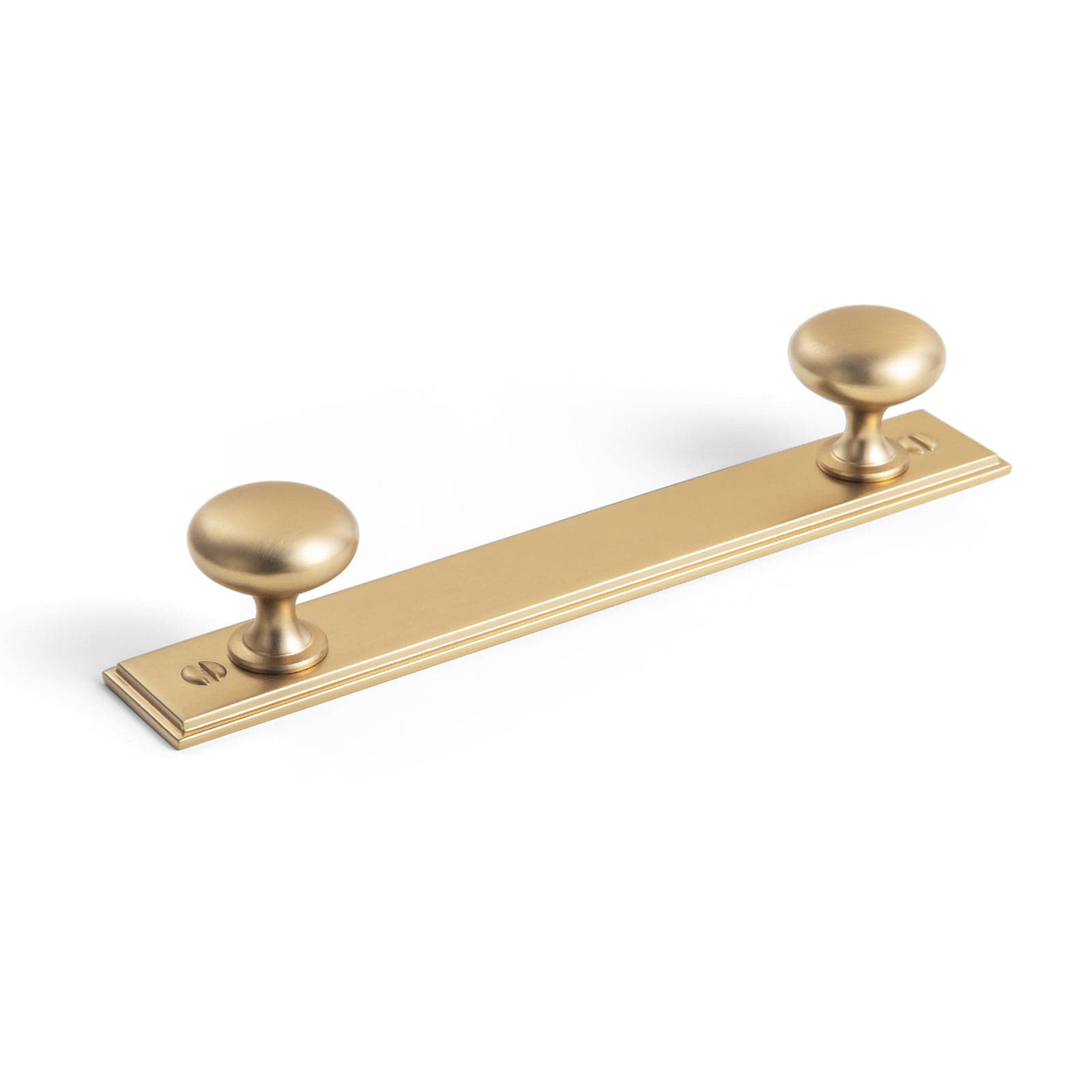 Goo-Ki Champagne Bronze / G015 / 5'' Hole Center 2 Pack Antique Brass Zinc Alloy Double Knobs with Long Back Plate Cabinet Hardware