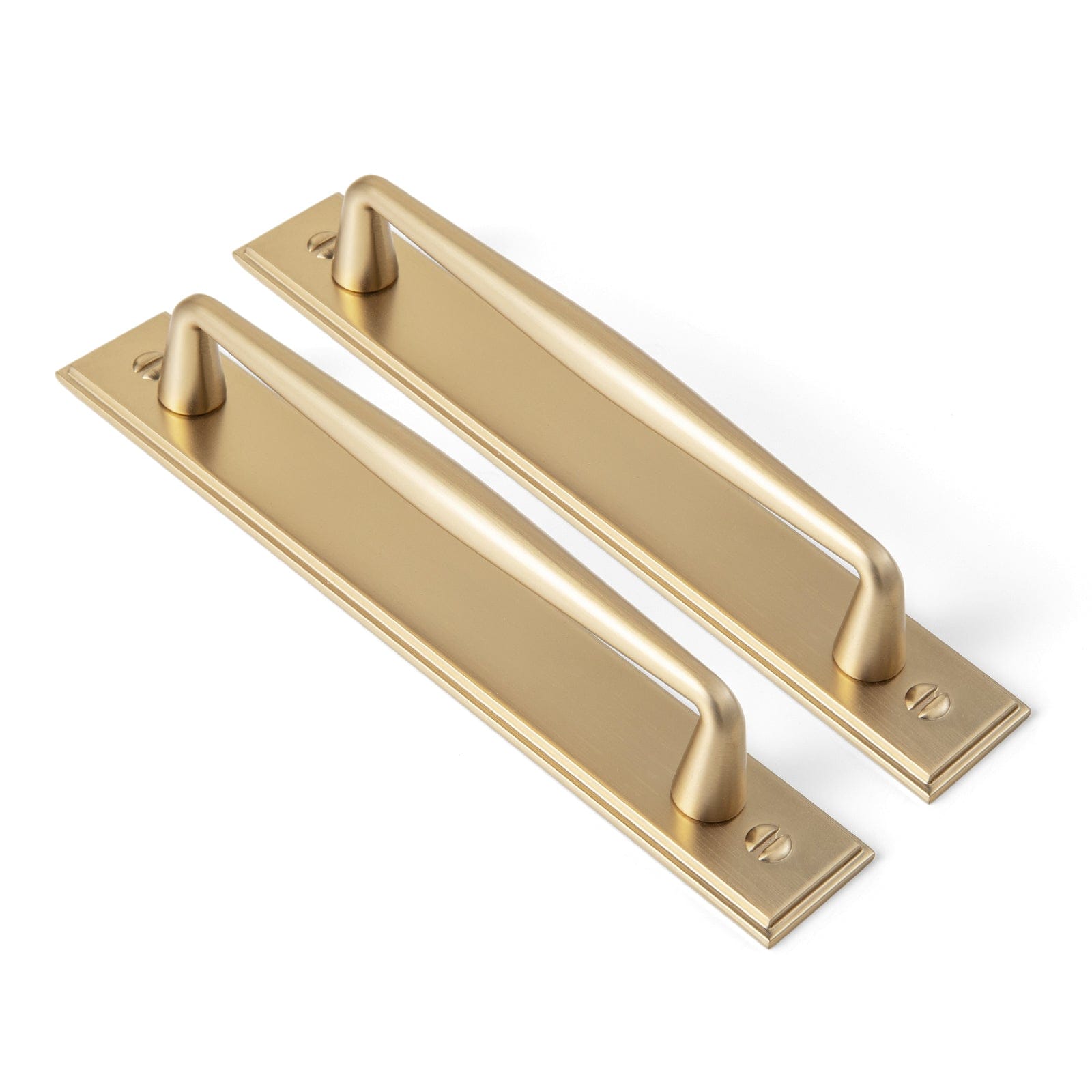 Goo-Ki Champagne Bronze / G015 / 5'' Hole Center 2 Pack Vintage Zinc Alloy Cabinet Pulls with Back Plate - Furniture Handles for Kitchen Cupboards