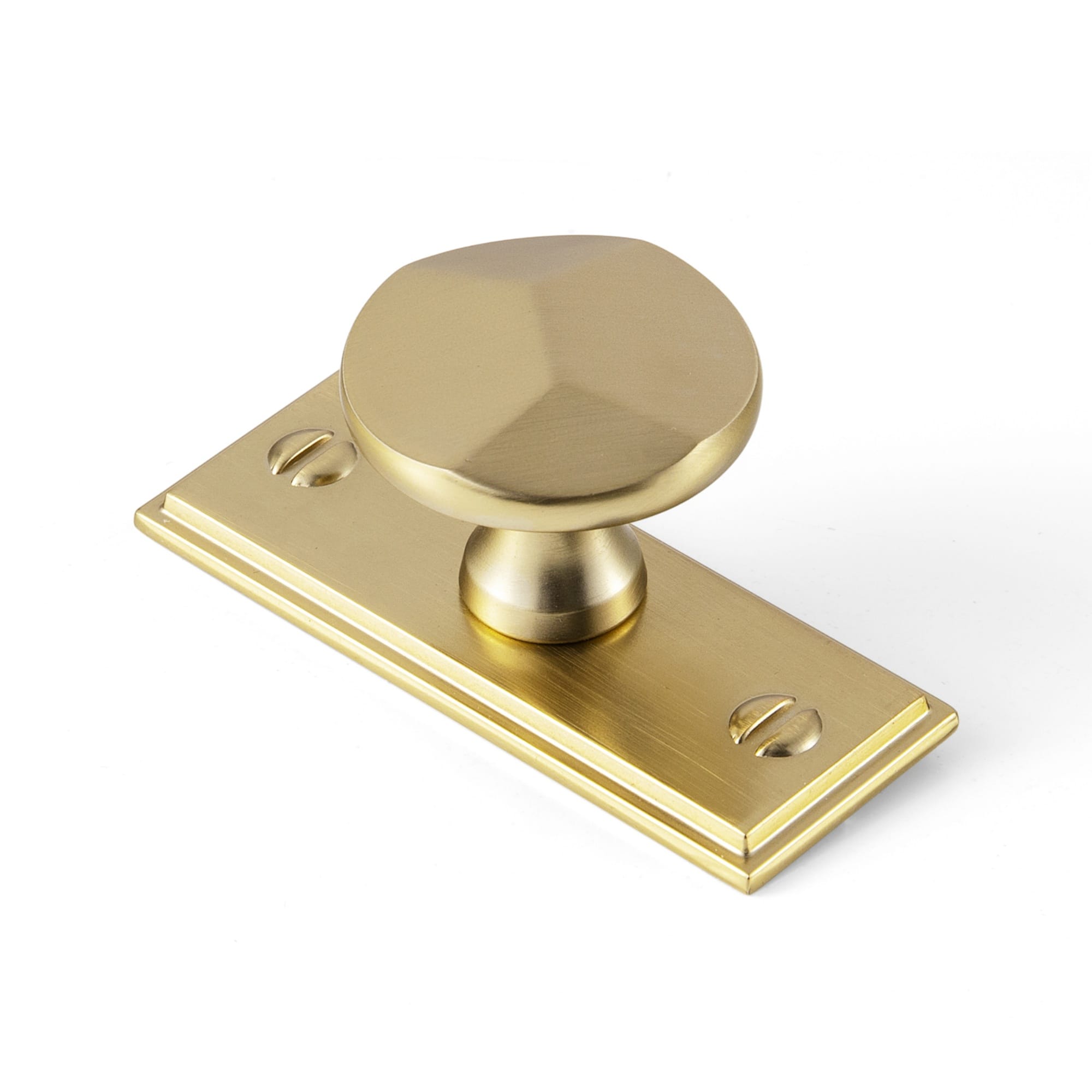 Goo-Ki Champagne Bronze / G015 / 6 Pack Traditional Aged Bronze Zinc Alloy Cabinet Knob, Elegant Round Knob with Decorative Back Plate for Kitchen & Bathroom Cabinets